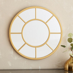 Zedd Round Panel Wall Mirror - 51 cms