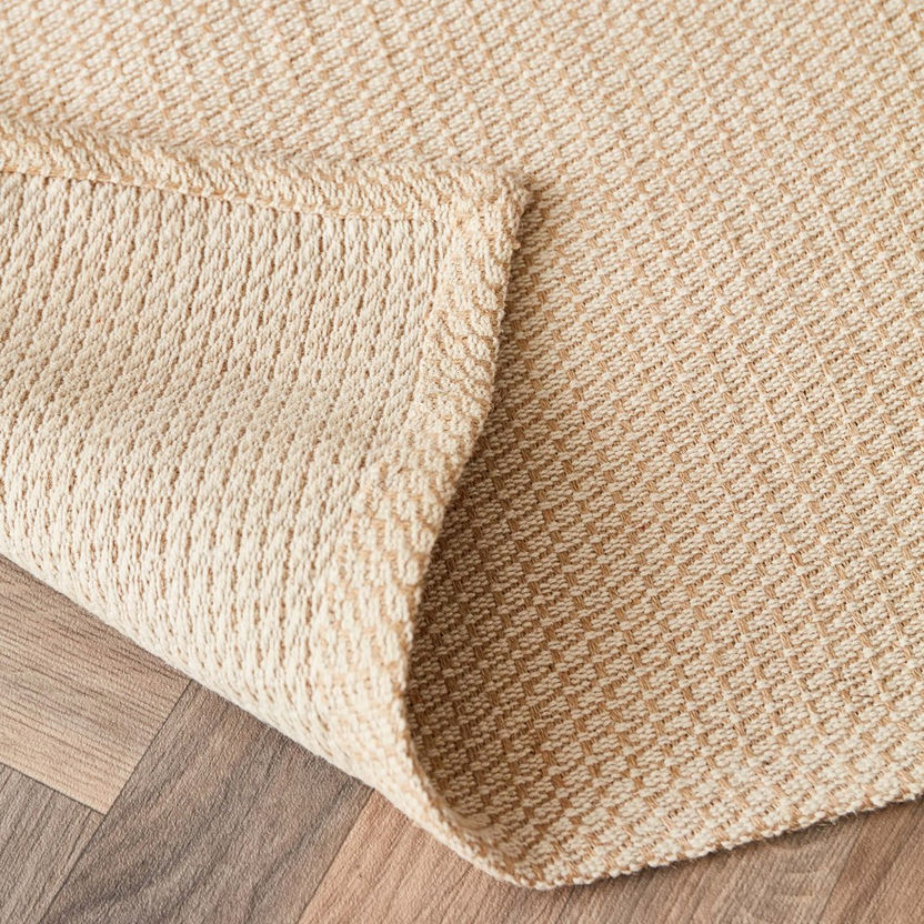 Textura Natural Jute Cotton Dhurrie - 110x160 cm-Rugs-image-3