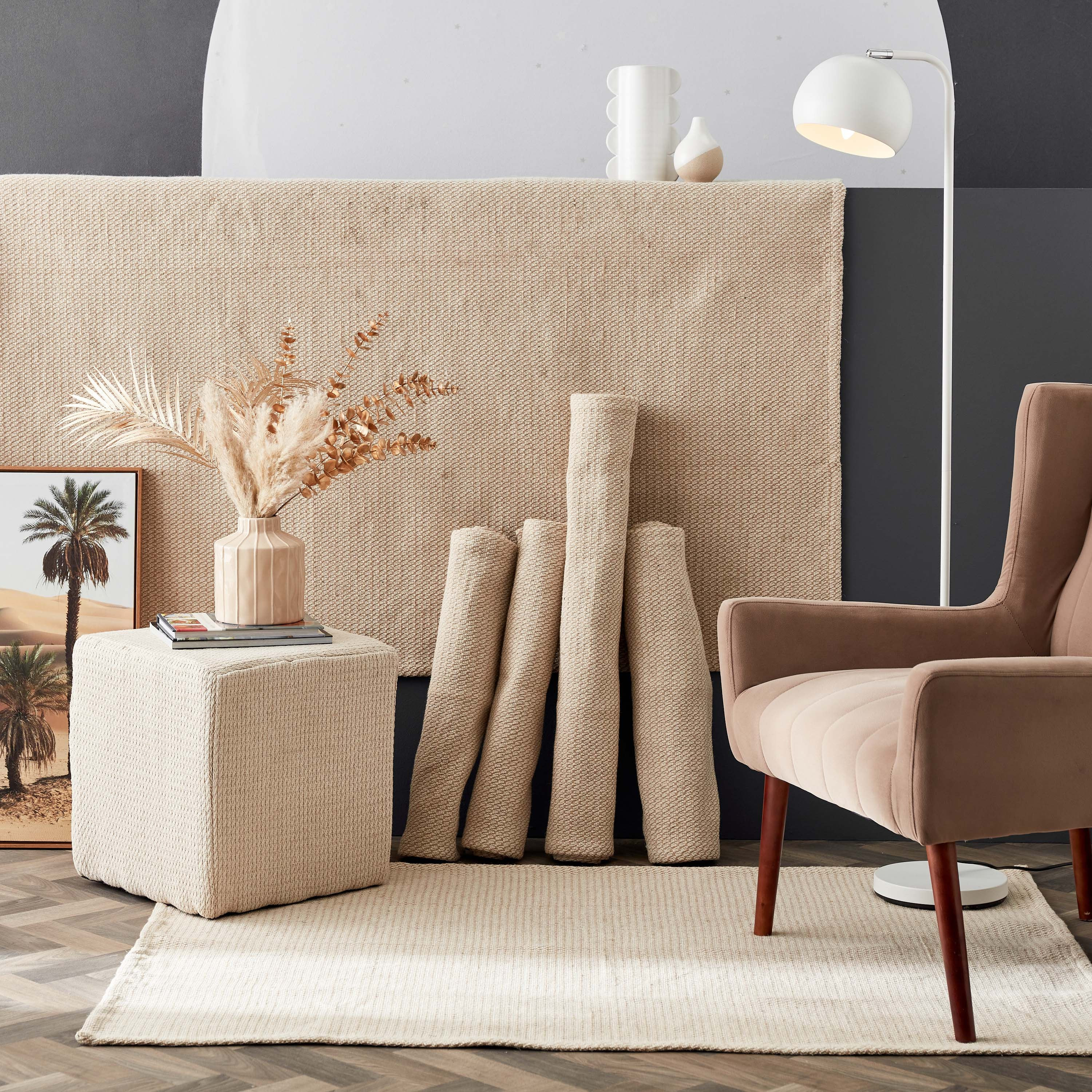 سجادة دوري من القطن والجوت الطبيعي من تيكستورا - 150x200 سم-hbxhomeware-hbxdecorandfurnishings-image-5