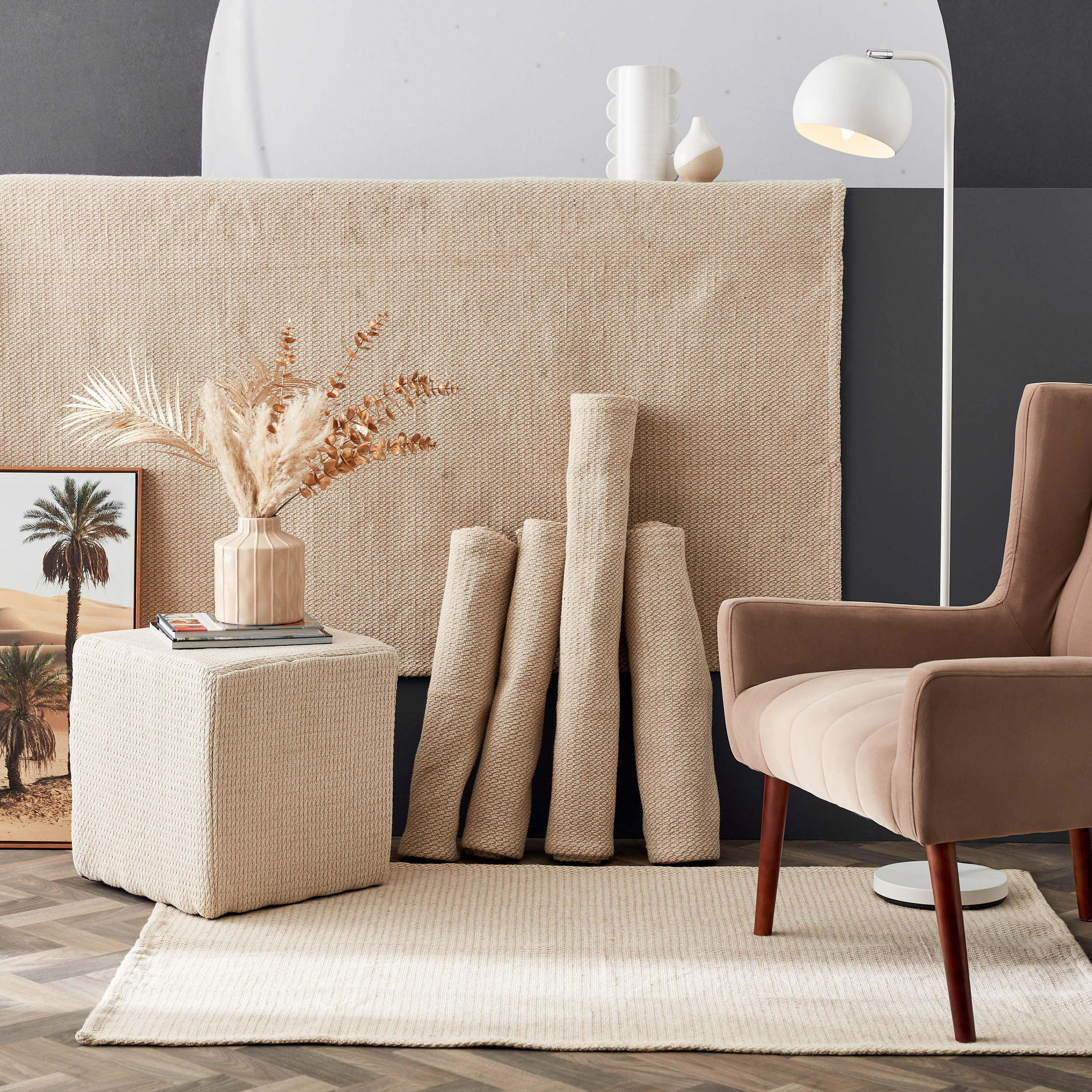 سجادة دوري من القطن والجوت الطبيعي من تيكستورا - 120x60 سم-hbxhomeware-hbxlivingroom-image-5