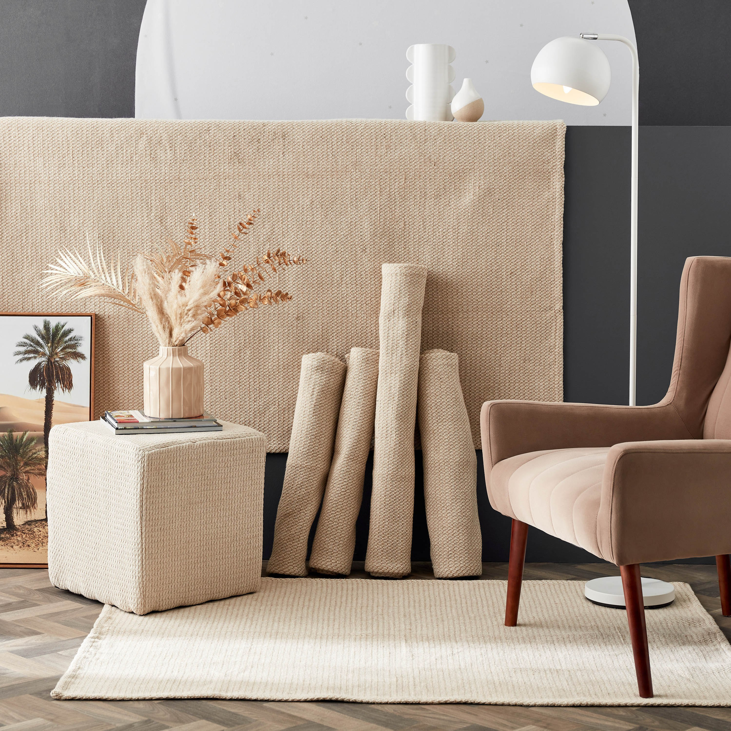 سجادة دوري من القطن والجوت الطبيعي من تيكستورا - 150x80 سم-hbxhomeware-hbxlivingroom-image-5