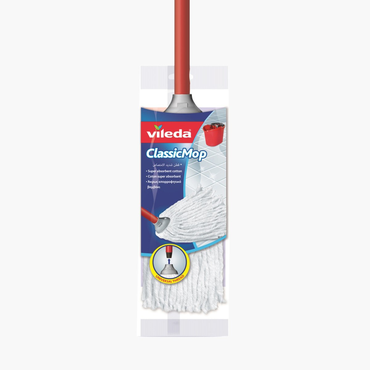 Vileda Classic Mop with Stick - 30x10x146 cm-PROMO_HB_AE_B1G1_250925-image-2