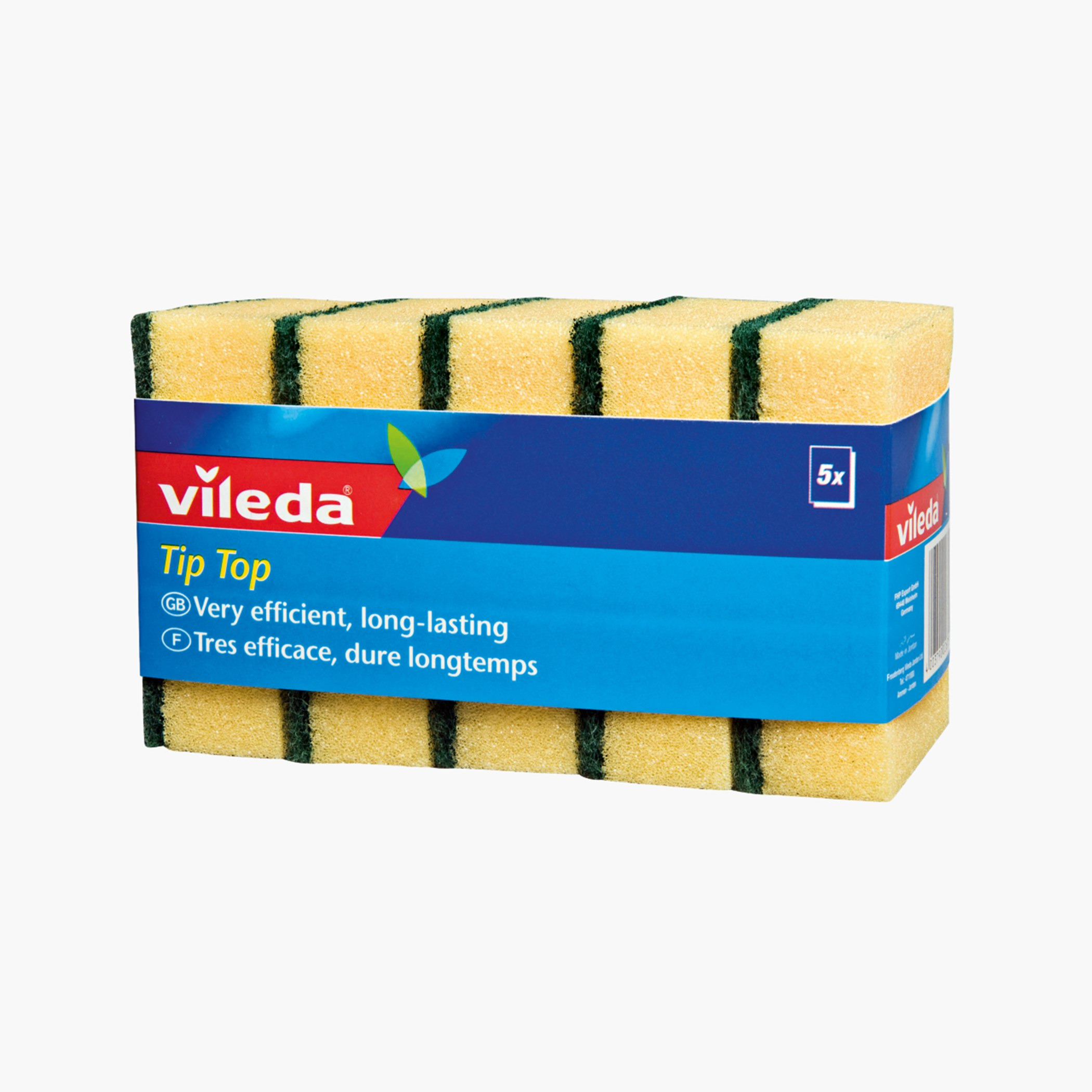 Vileda 5-Piece Tip Top Sponge Set - 9x6.8x4 cm-PROMO_HB_AE_B1G1_250925-image-1