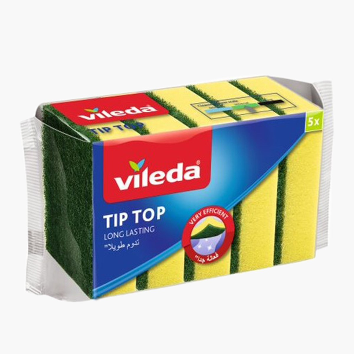 Vileda 5-Piece Tip Top Sponge Set - 9x6.8x4 cm-PROMO_HB_AE_B1G1_250925-image-2