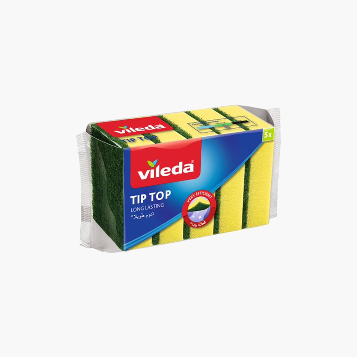Vileda 5-Piece Tip Top Sponge Set - 9x6.8x4 cm-PROMO_HB_AE_B1G1_250925-image-3