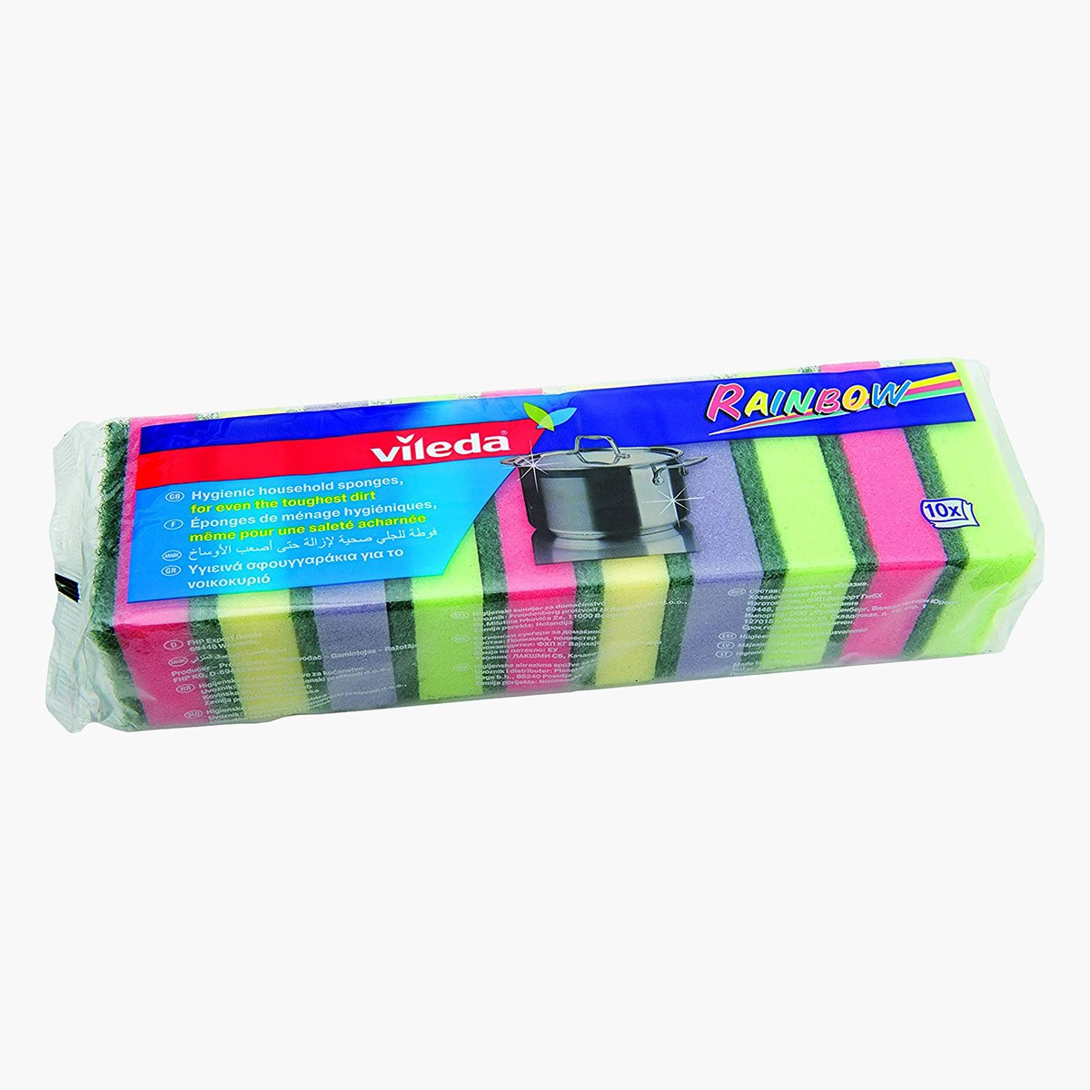 طقم إسفنجة قوس قزح 10 قطع من فيلدا - 8.5x5.6x4 سم-hbxbathroom-laundry-cleaningaccessories-image-2