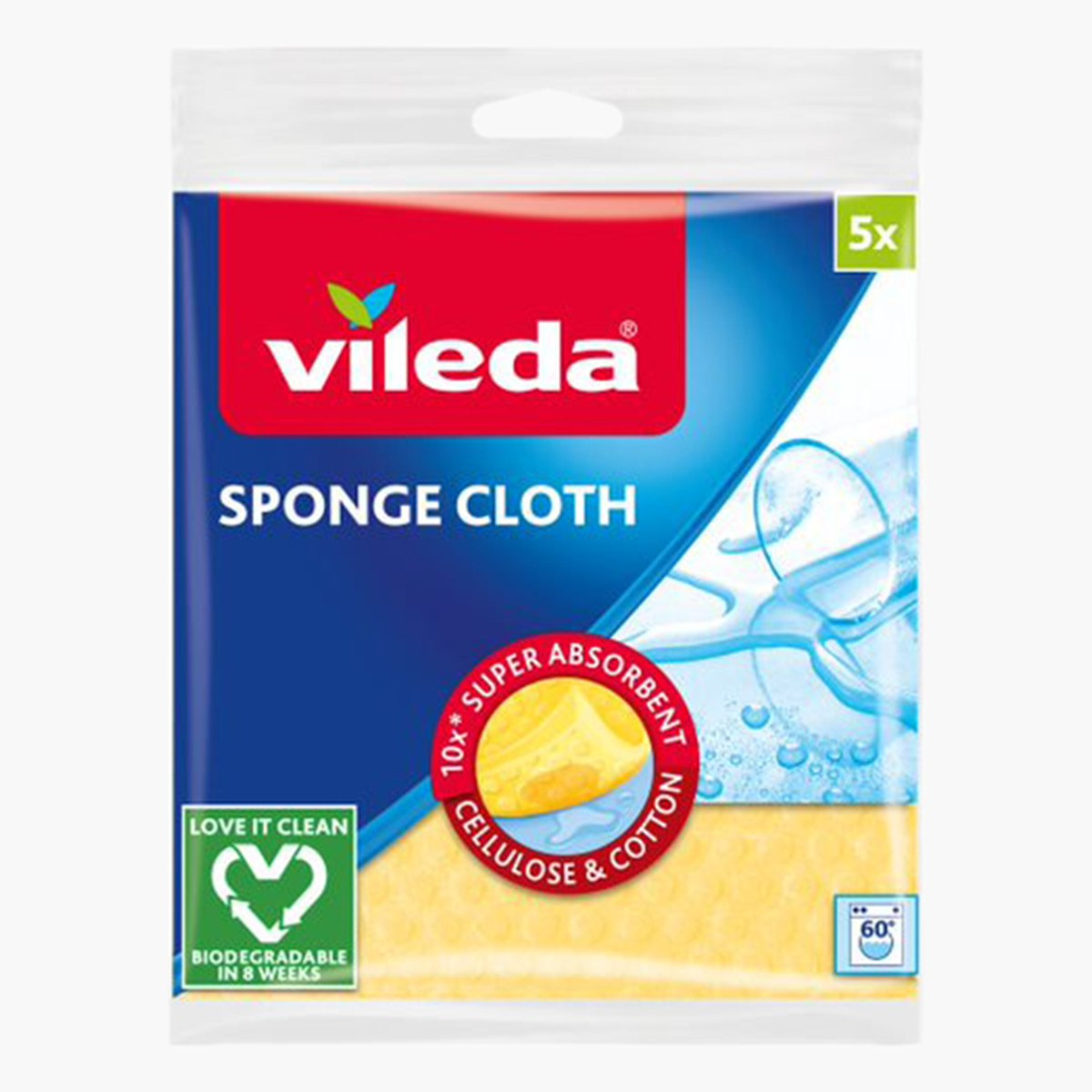 طقم قماش إسفنج 5 قطع من فيليدا - 25x18.5x2 سم-hbxbathroom-laundry-cleaningaccessories-image-1