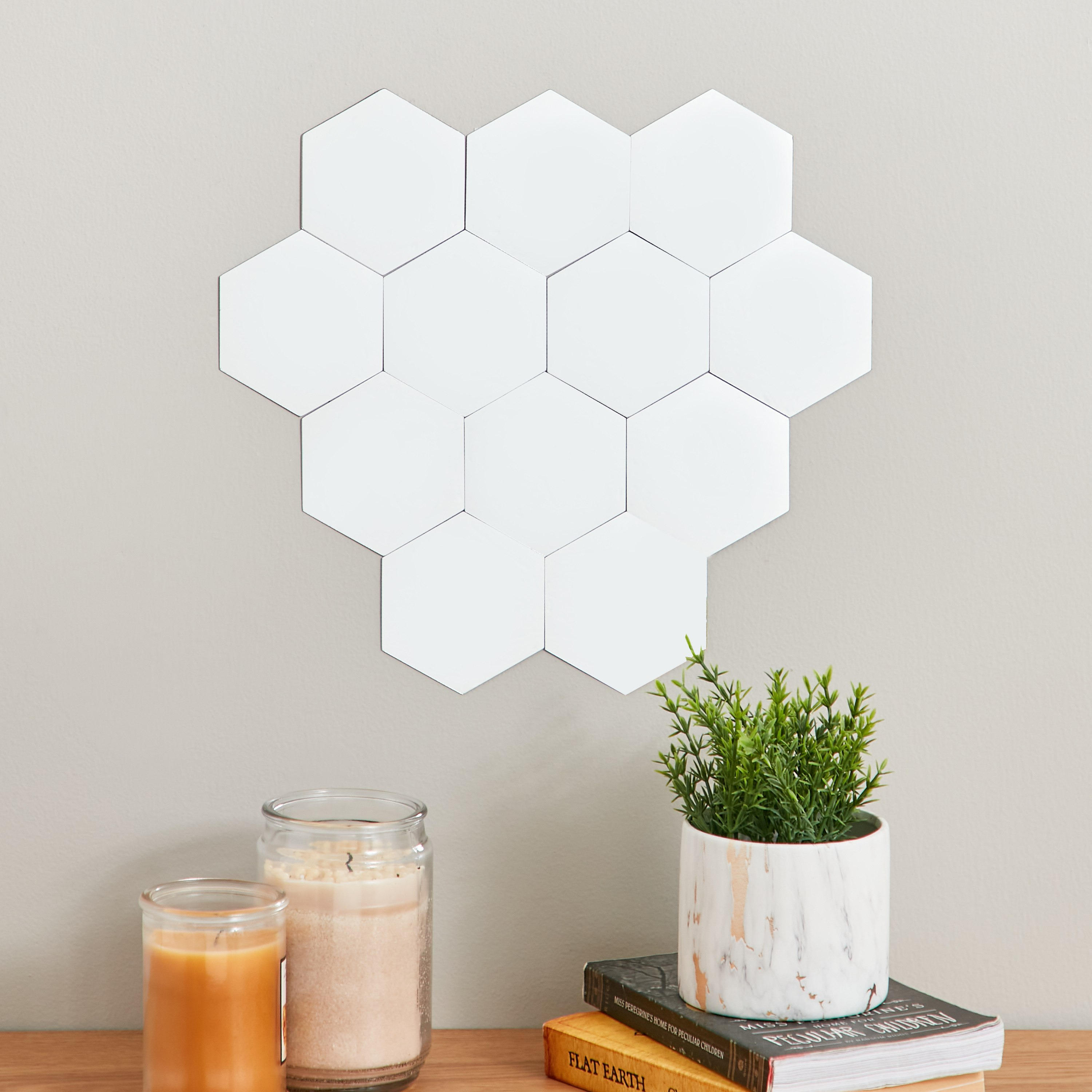 طقم ملصقات حائط بمرآة 12 قطعة من راريتي - 10x10 سم-hbxkidsandyouth-walldecor-mirrors-image-1