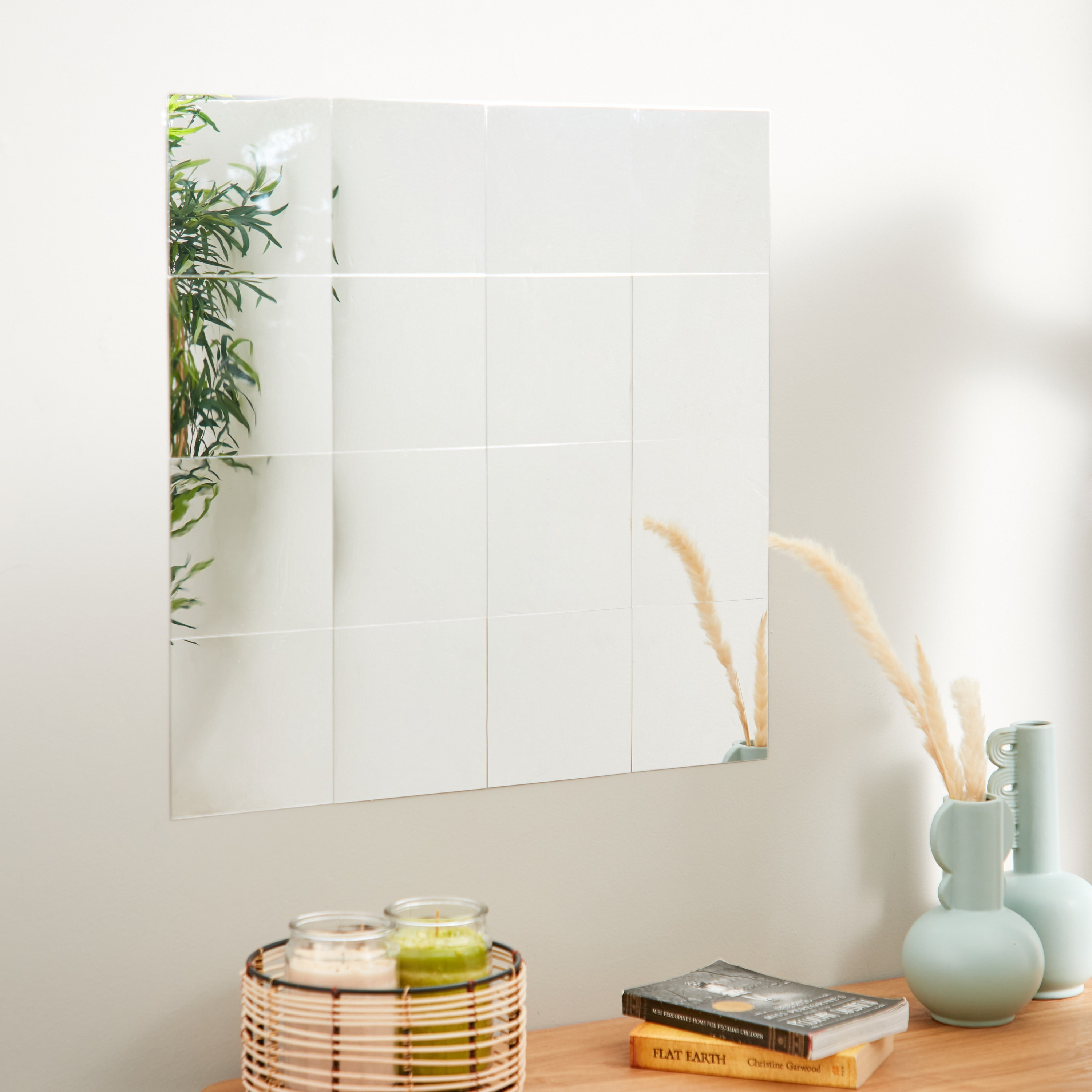 طقم ملصقات حائط بمرآة 16 قطعة من راريتي - 15x15 سم-hbxkidsandyouth-walldecor-mirrors-image-2