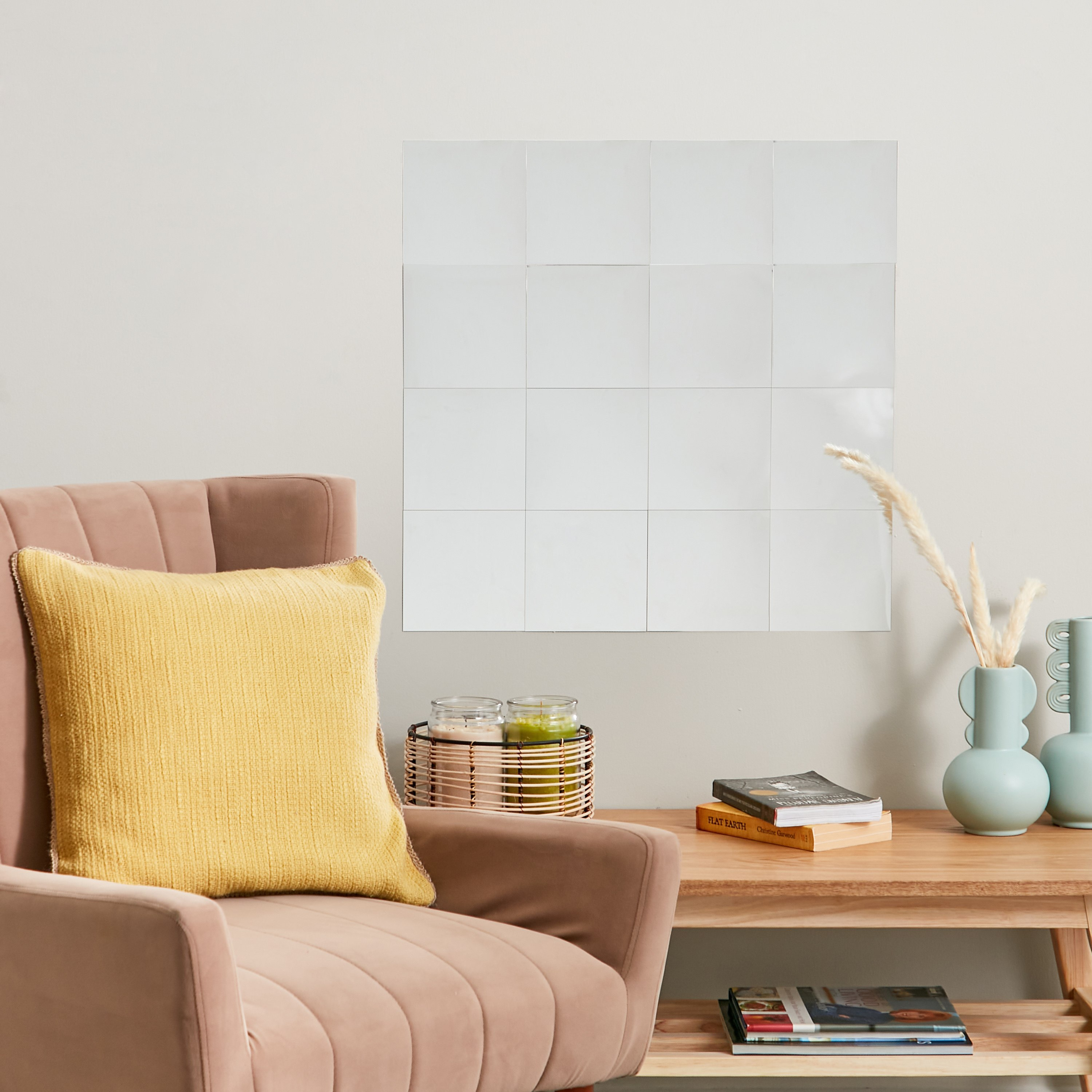 طقم ملصقات حائط بمرآة 16 قطعة من راريتي - 15x15 سم-hbxkidsandyouth-walldecor-mirrors-image-4