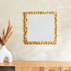 Halsey Butterfly Bordered Decorative Square Wall Mirror - 36x1.5x36 cm
