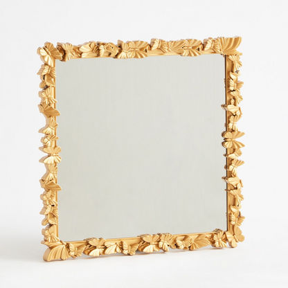 Halsey Butterfly Bordered Decorative Square Wall Mirror - 36x1.5x36 cms