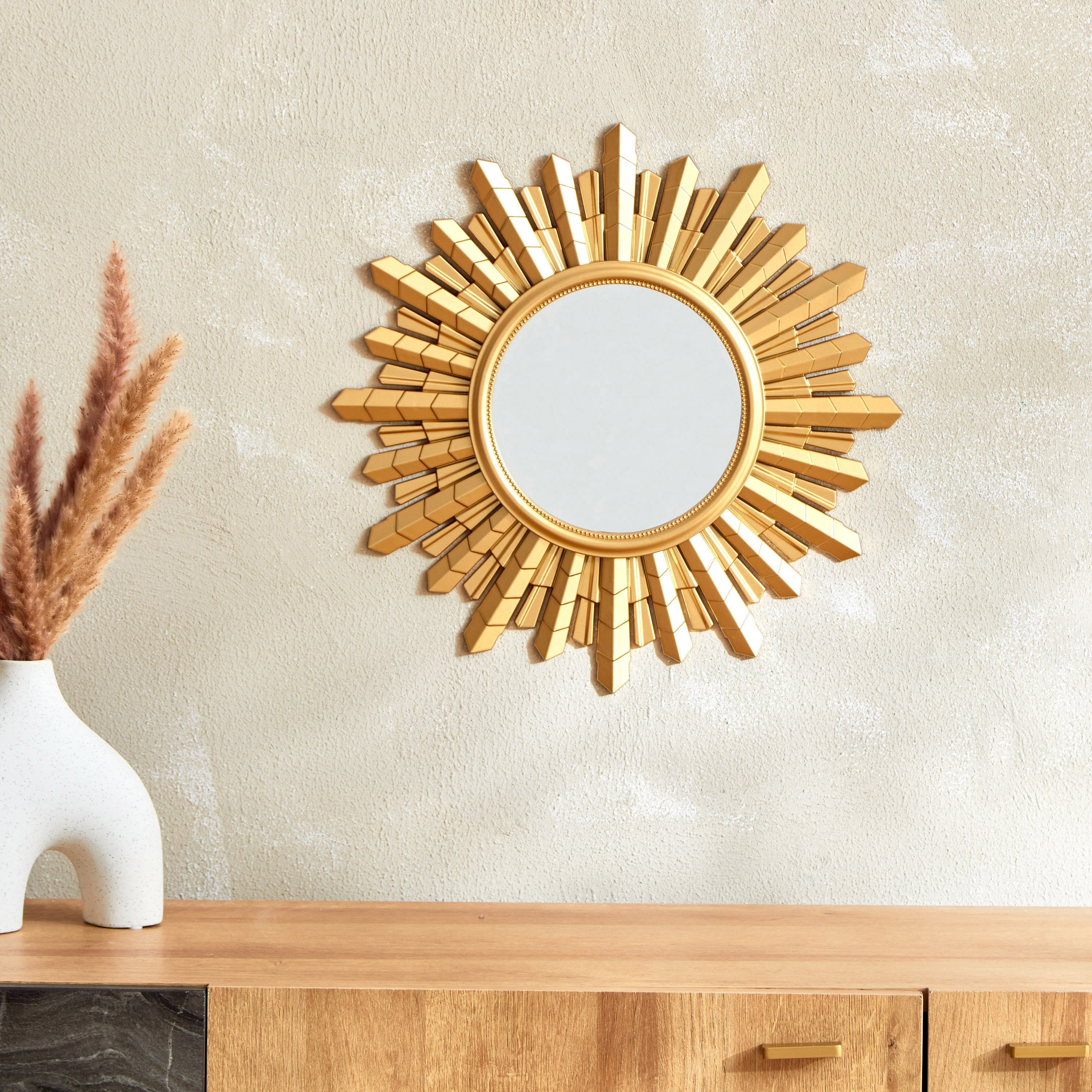 مرآة حائط ديكور من هالسي - 40x2.5x40 سم-hbxhomeware-hbxdecorandfurnishings-image-1
