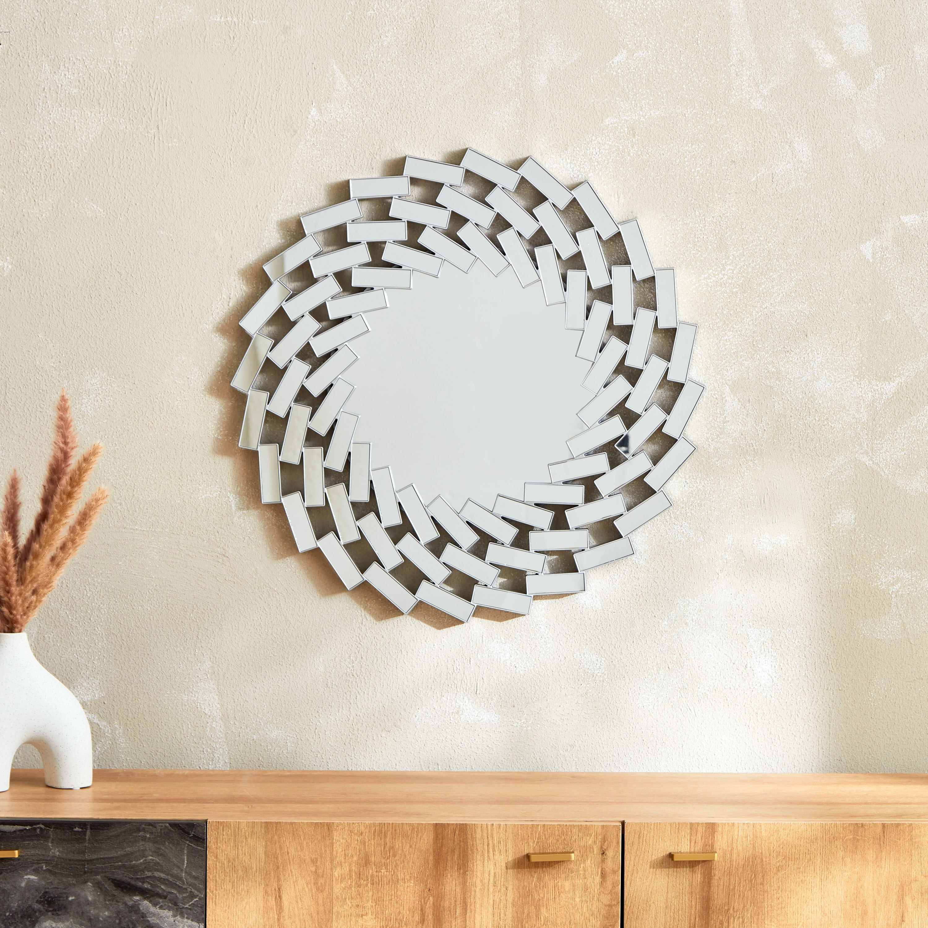 مرآة حائط ديكور من هالسي - 58x3x58 سم-hbxhomeware-hbxdecorandfurnishings-image-1