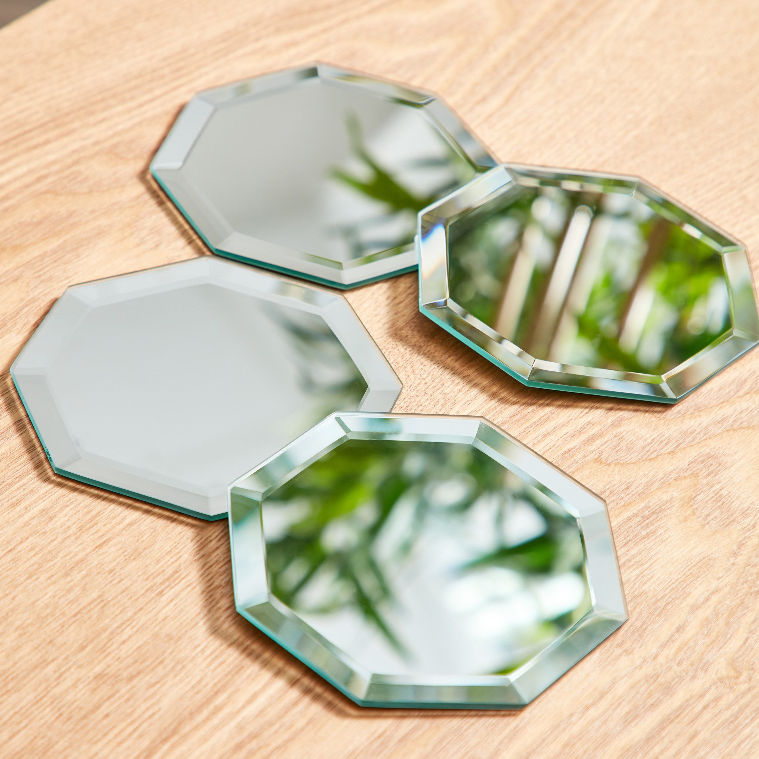 Lucy 4 Piece Angular Coaster Set 12.5x12.5x1 cm