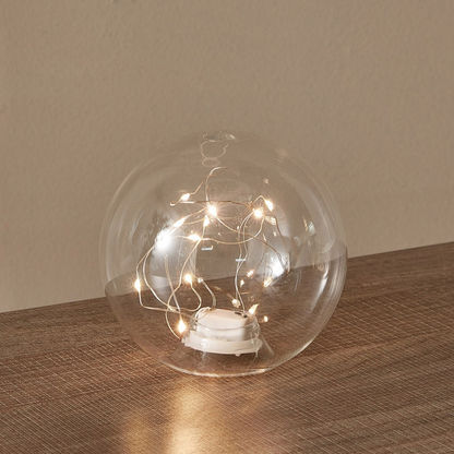 Lucy Glass Globe with String Lights - 12 cms
