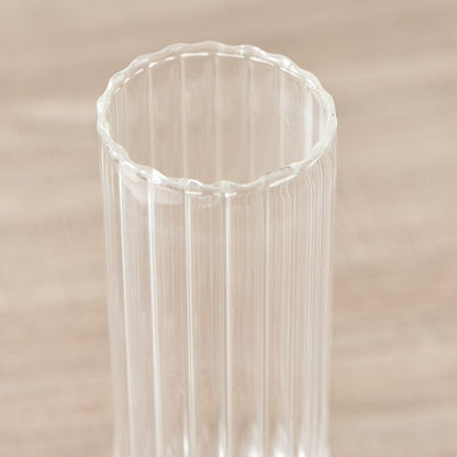 Lucy Pleated Glass Vase - 5x5x19 cms