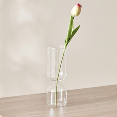 Lucy Funnel Glass Vase - 7x7x20 cm