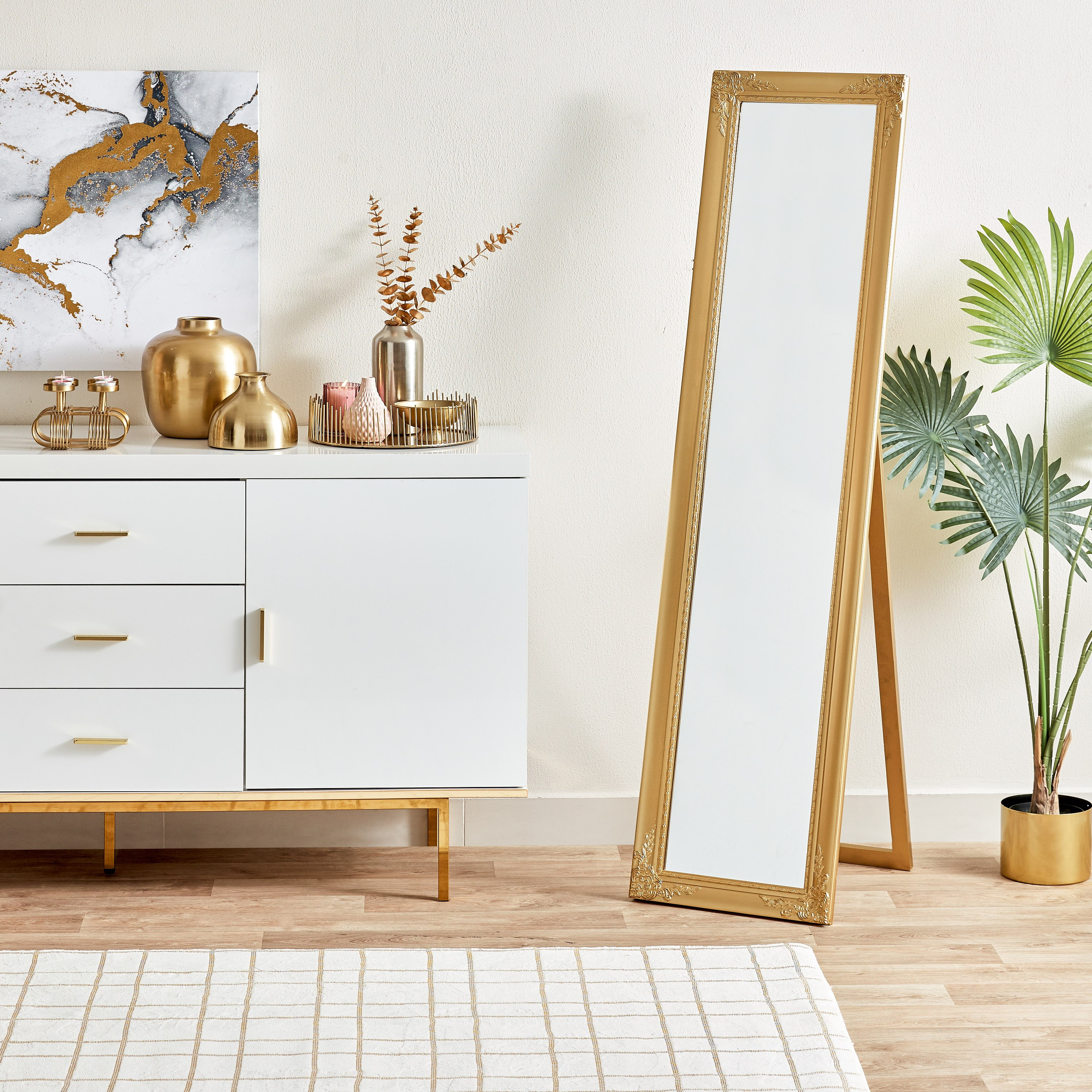 مرآة قائمة بإطار خشبي من إيفا - 40x160 سم-hbxhomeware-hbxdecorandfurnishings-image-6