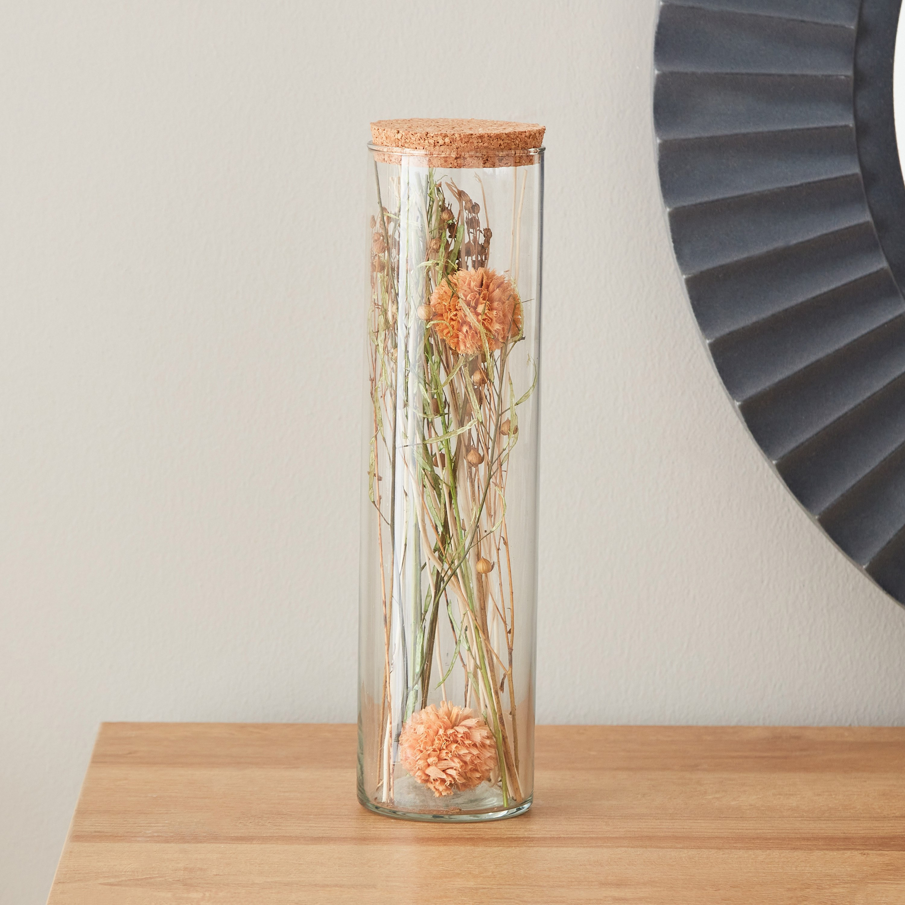 باقة أزهار مجففة في أنبوب زجاجي من أروين - 7.5x29 سم-hbxdecorandfurnishings-homeaccessories-artificialflowersandplants-image-1