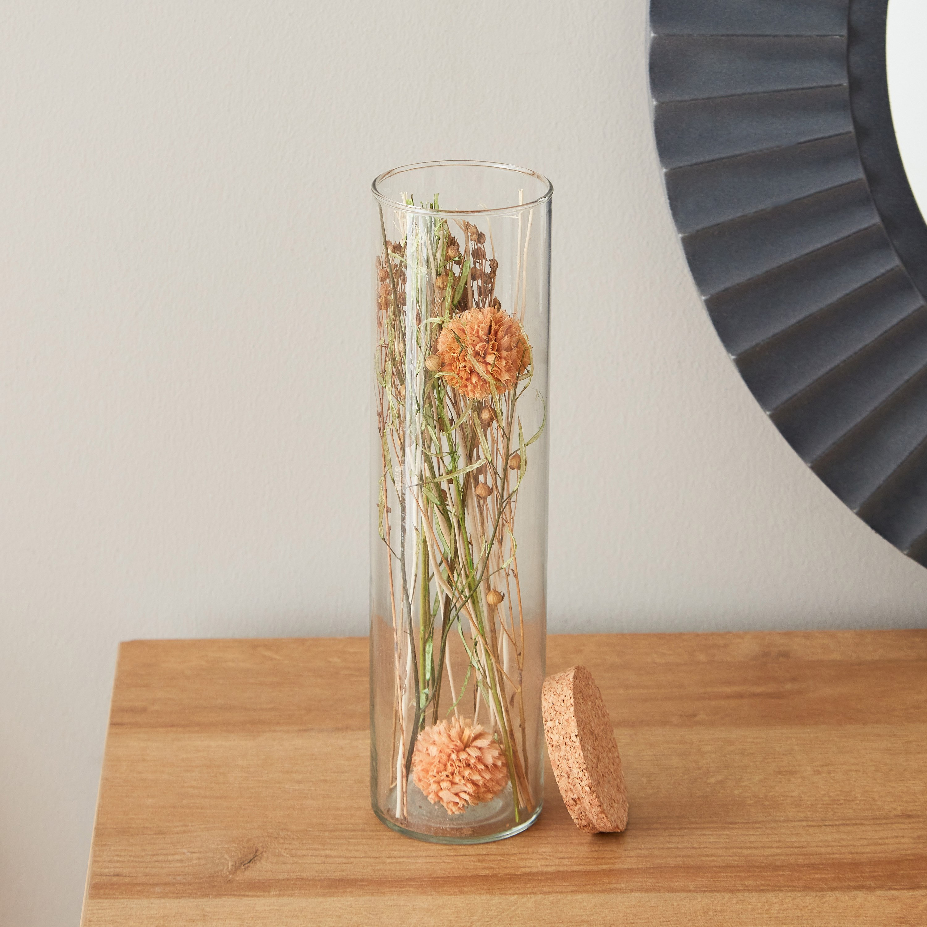 باقة أزهار مجففة في أنبوب زجاجي من أروين - 7.5x29 سم-hbxdecorandfurnishings-homeaccessories-artificialflowersandplants-image-2