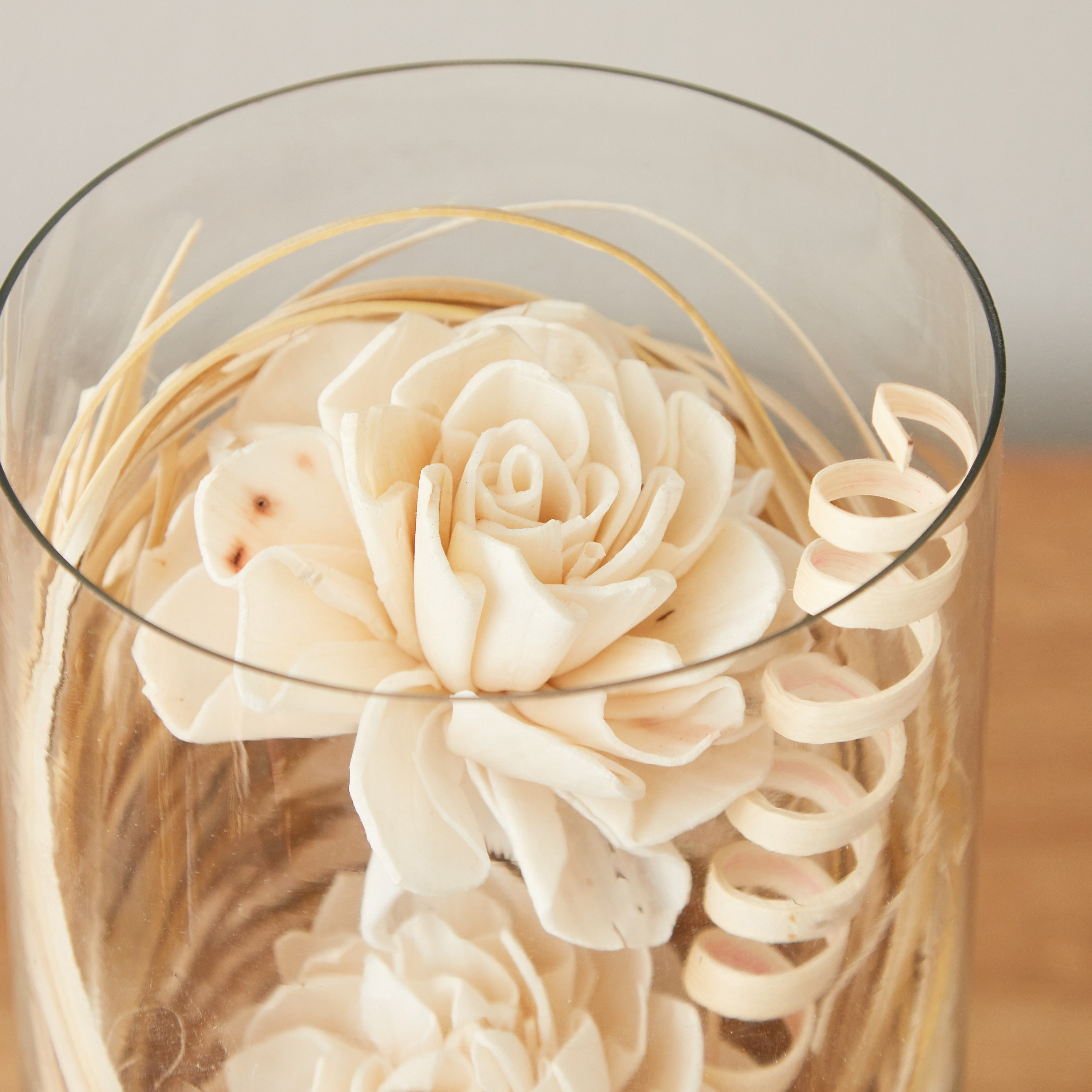 باقة أزهار مجففة في مزهرية زجاجية من أروين - 10x20 سم-hbxdecorandfurnishings-homeaccessories-artificialflowersandplants-image-3