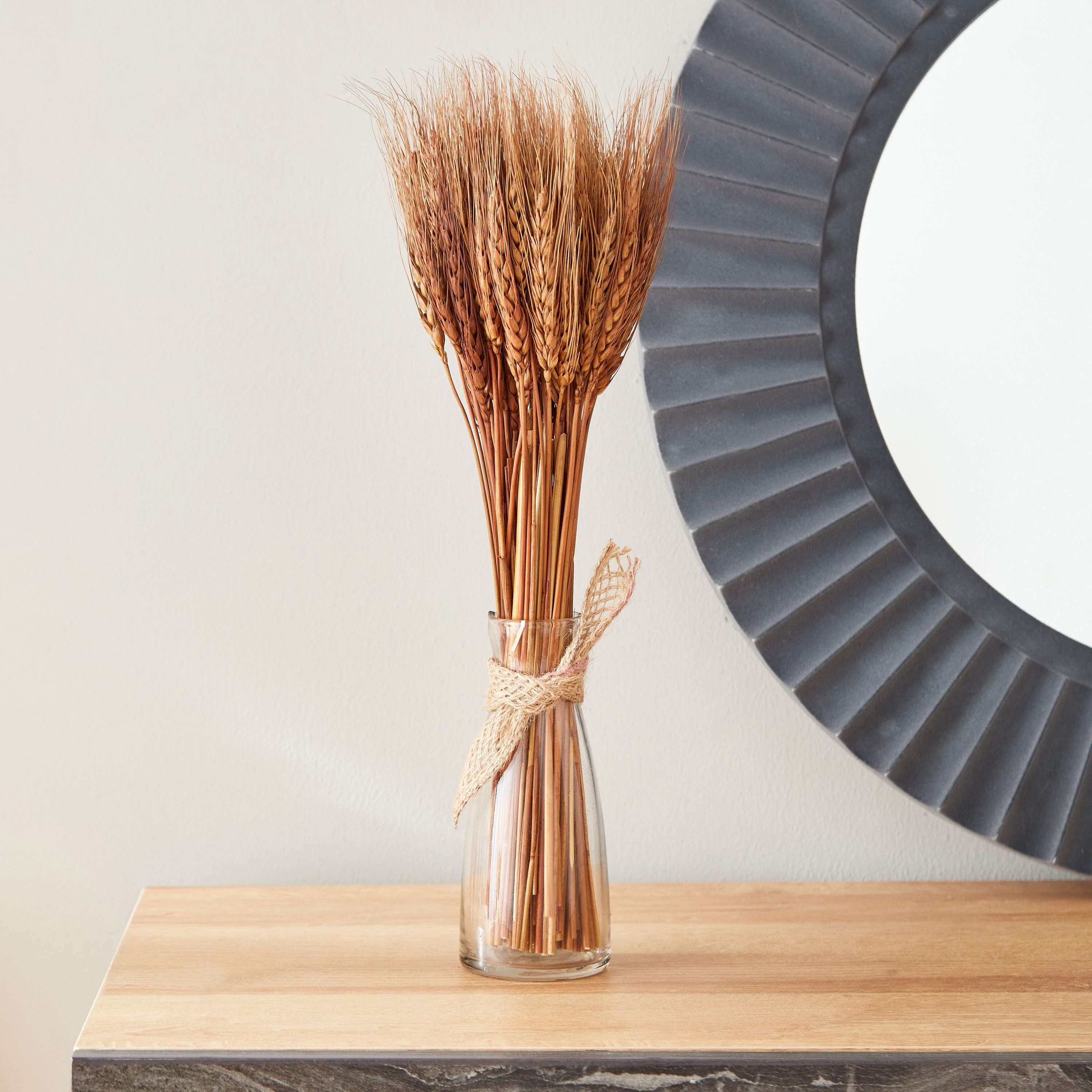 عشب القمح في مزهرية زجاجية من أروين - 40 سم-hbxdecorandfurnishings-homeaccessories-artificialflowersandplants-image-1