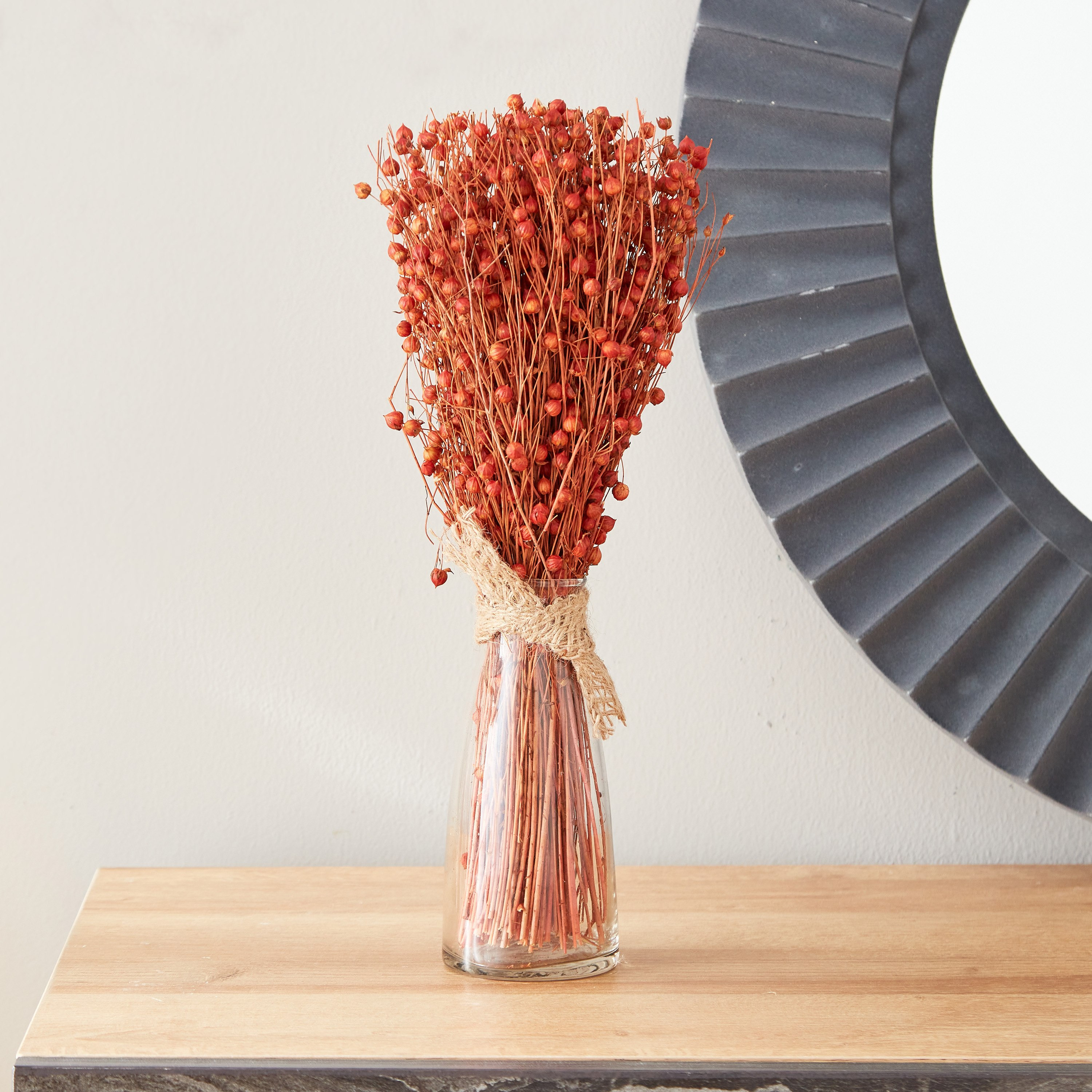 عشب بذور الكتان في مزهرية زجاجية من أروين - 35 سم-hbxdecorandfurnishings-homeaccessories-artificialflowersandplants-image-1