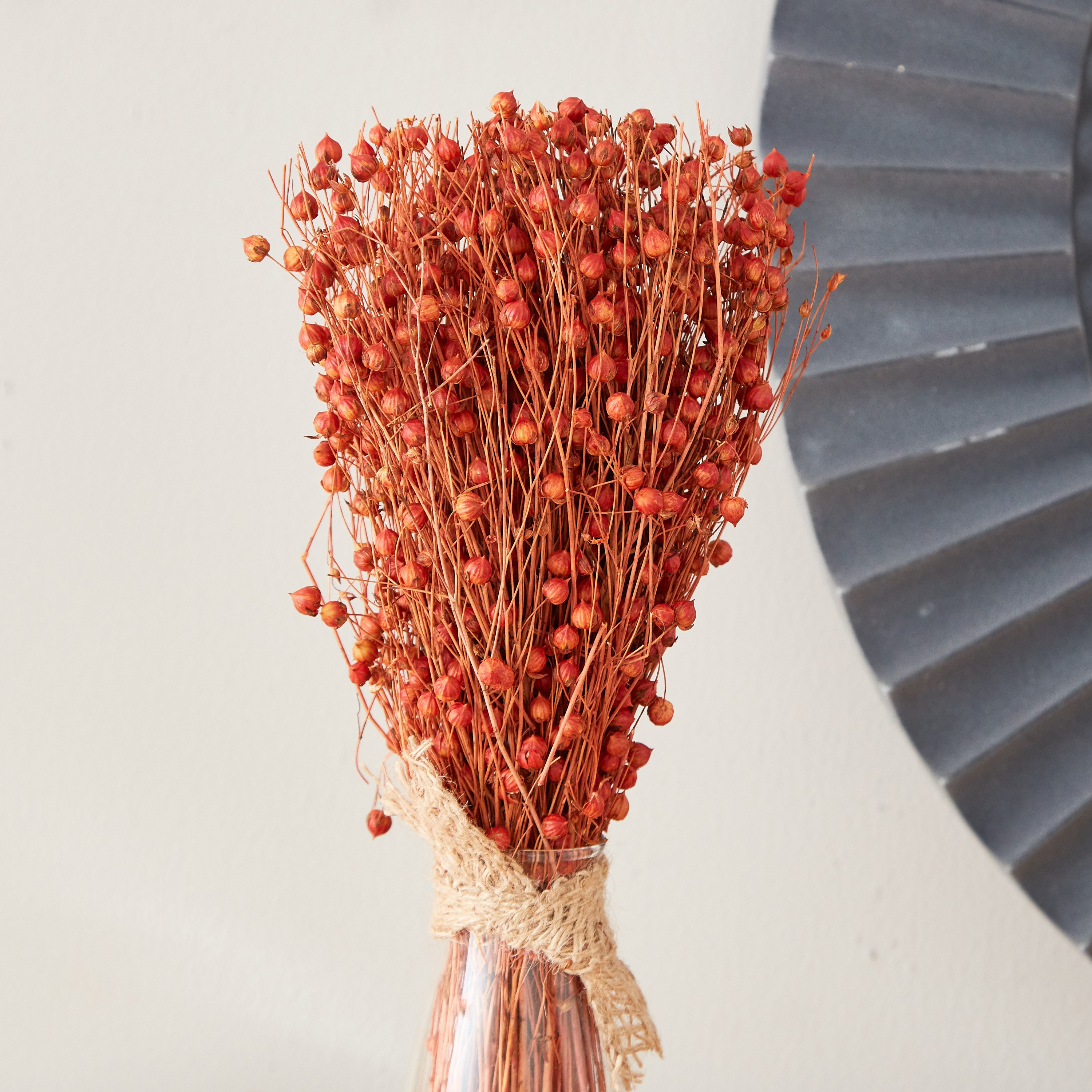 عشب بذور الكتان في مزهرية زجاجية من أروين - 35 سم-hbxdecorandfurnishings-homeaccessories-artificialflowersandplants-image-2