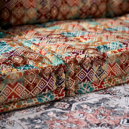 Mahrgan Patchwork Print Floor Cushion - 60x60x12 cms