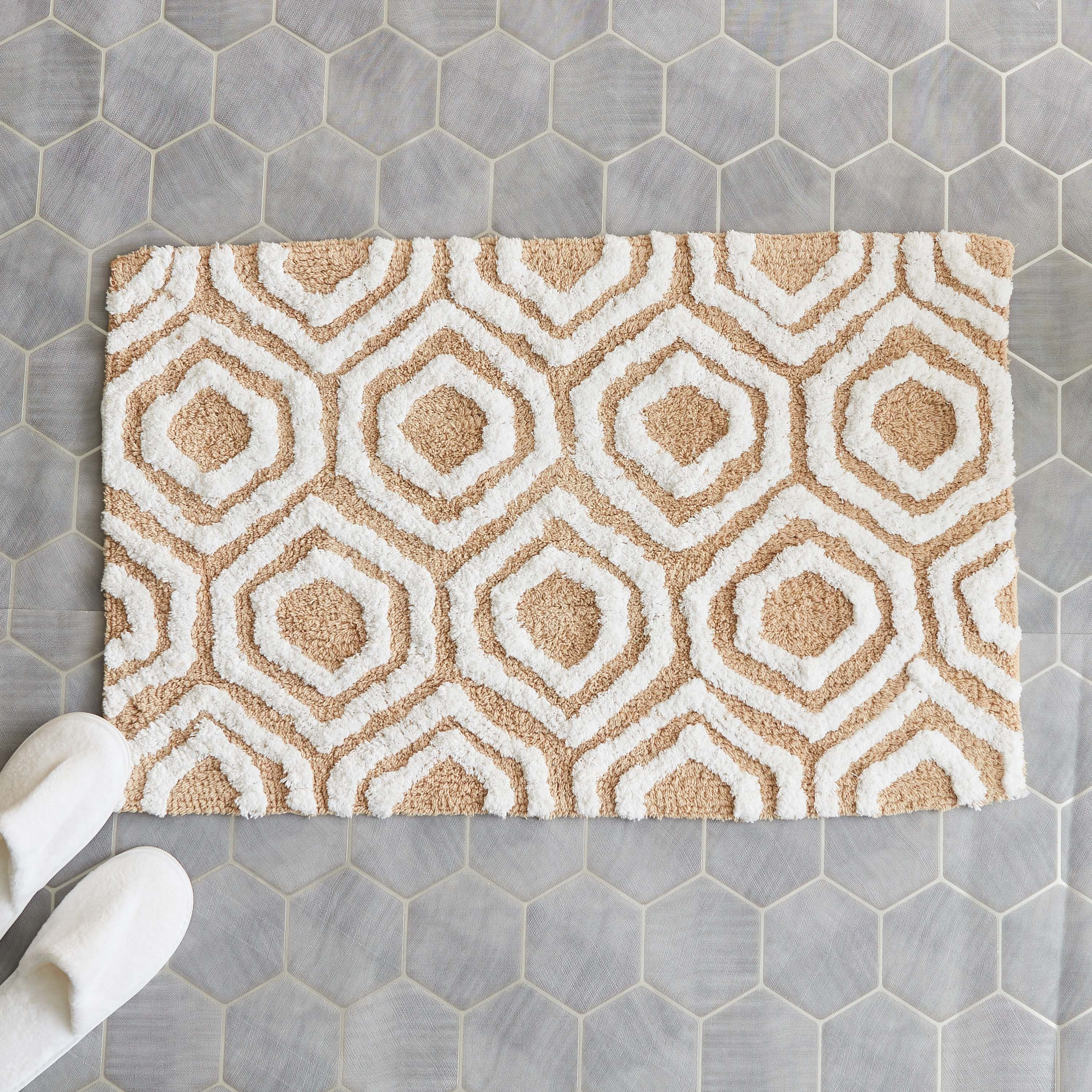 طقم سجادة حمام قطن قطعتين من هيكسا- 50x80+40 سم-hbxbedroom-floorcoverings-bathmats-image-2