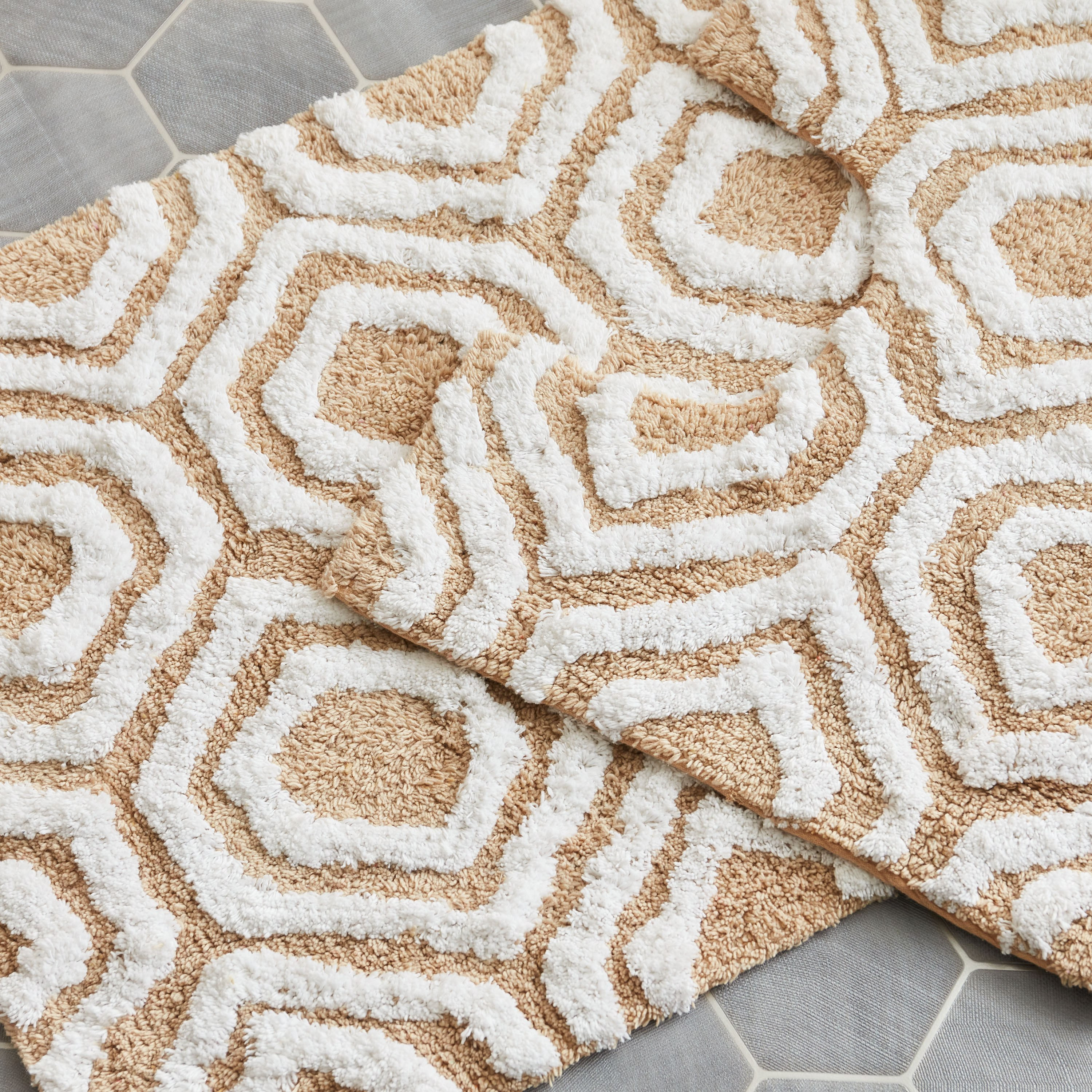 طقم سجادة حمام قطن قطعتين من هيكسا- 50x80+40 سم-hbxbedroom-floorcoverings-bathmats-image-4