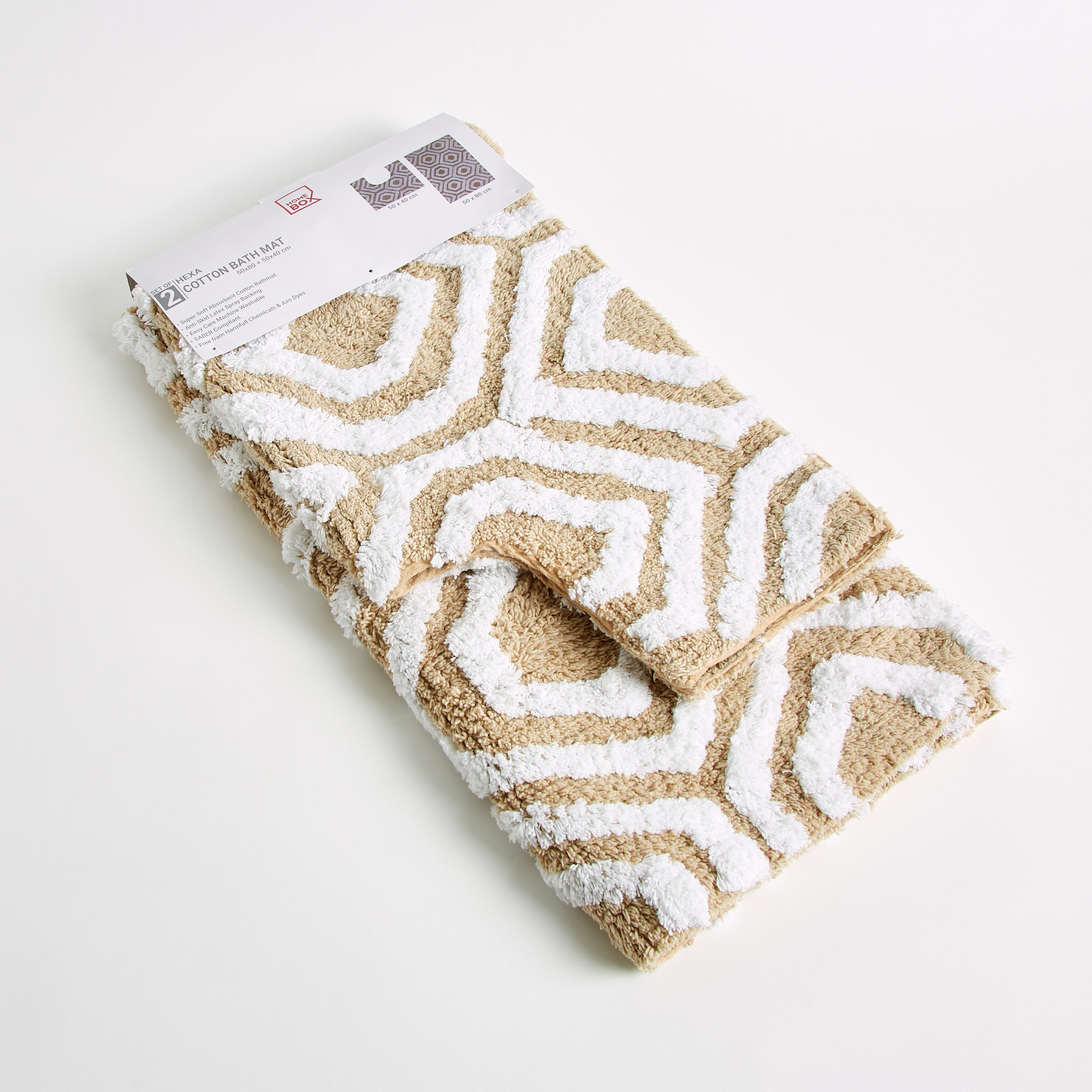 طقم سجادة حمام قطن قطعتين من هيكسا- 50x80+40 سم-hbxbedroom-floorcoverings-bathmats-image-7