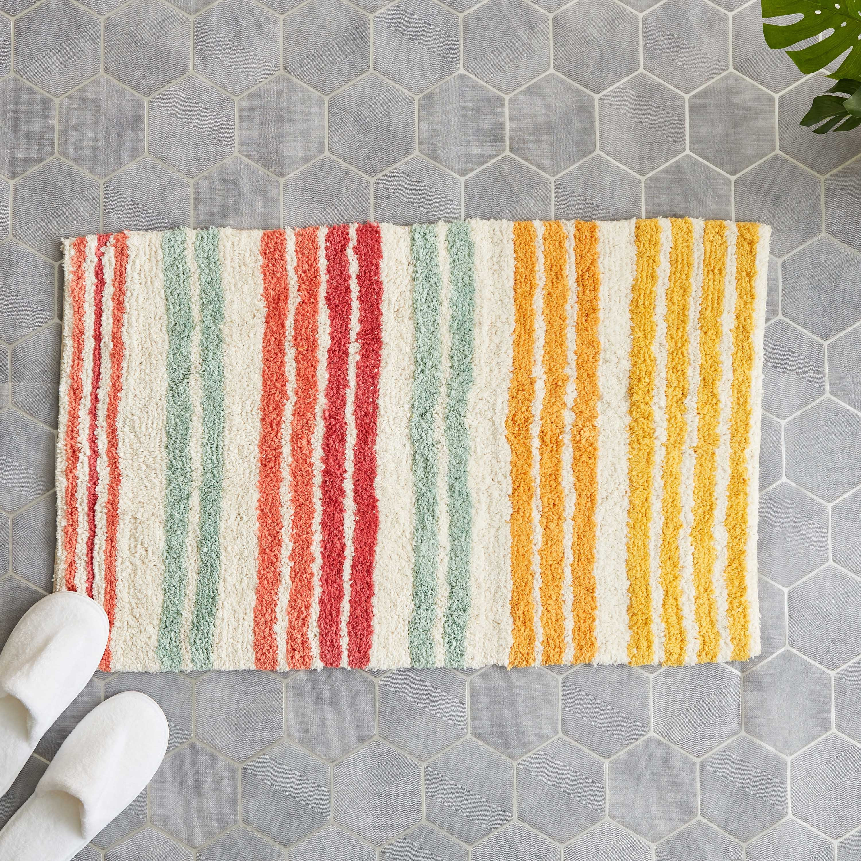 طقم سجادة حمام قطن قطعتين من هازل - 50x80+40 سم-hbxbedroom-floorcoverings-bathmats-image-2