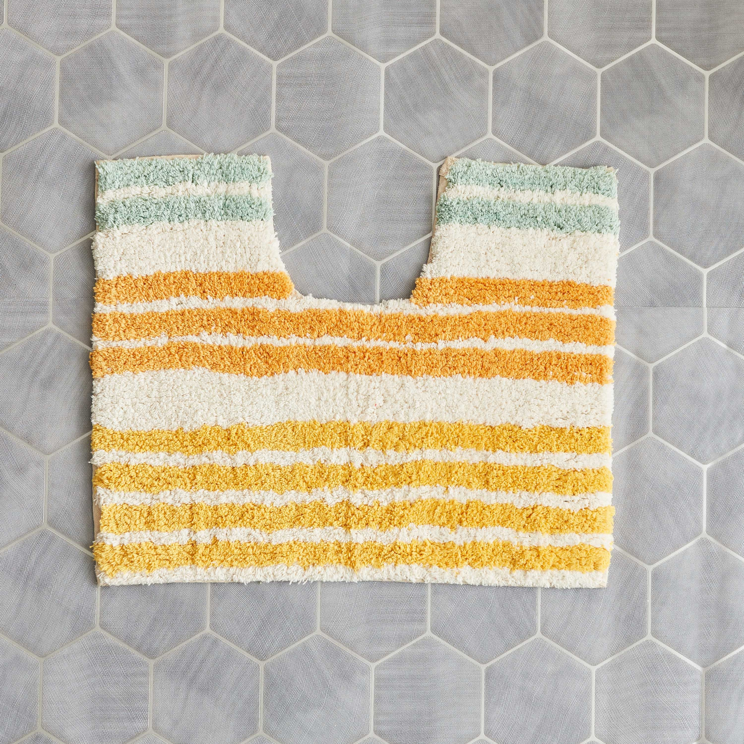 طقم سجادة حمام قطن قطعتين من هازل - 50x80+40 سم-hbxbedroom-floorcoverings-bathmats-image-3