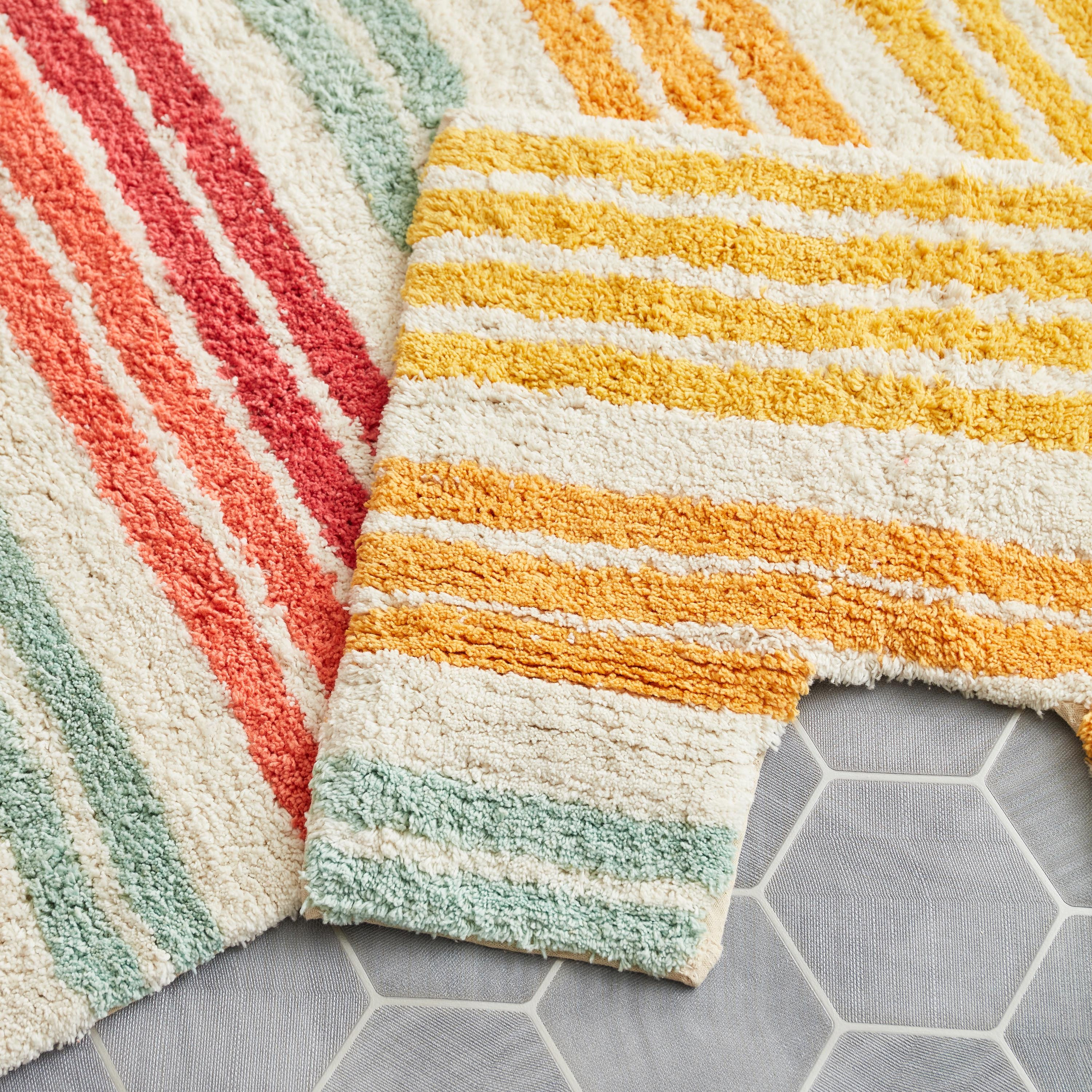طقم سجادة حمام قطن قطعتين من هازل - 50x80+40 سم-hbxbedroom-floorcoverings-bathmats-image-4