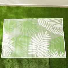 Arlo Leaf Print Outdoor Indoor Mat - 120x180 cm