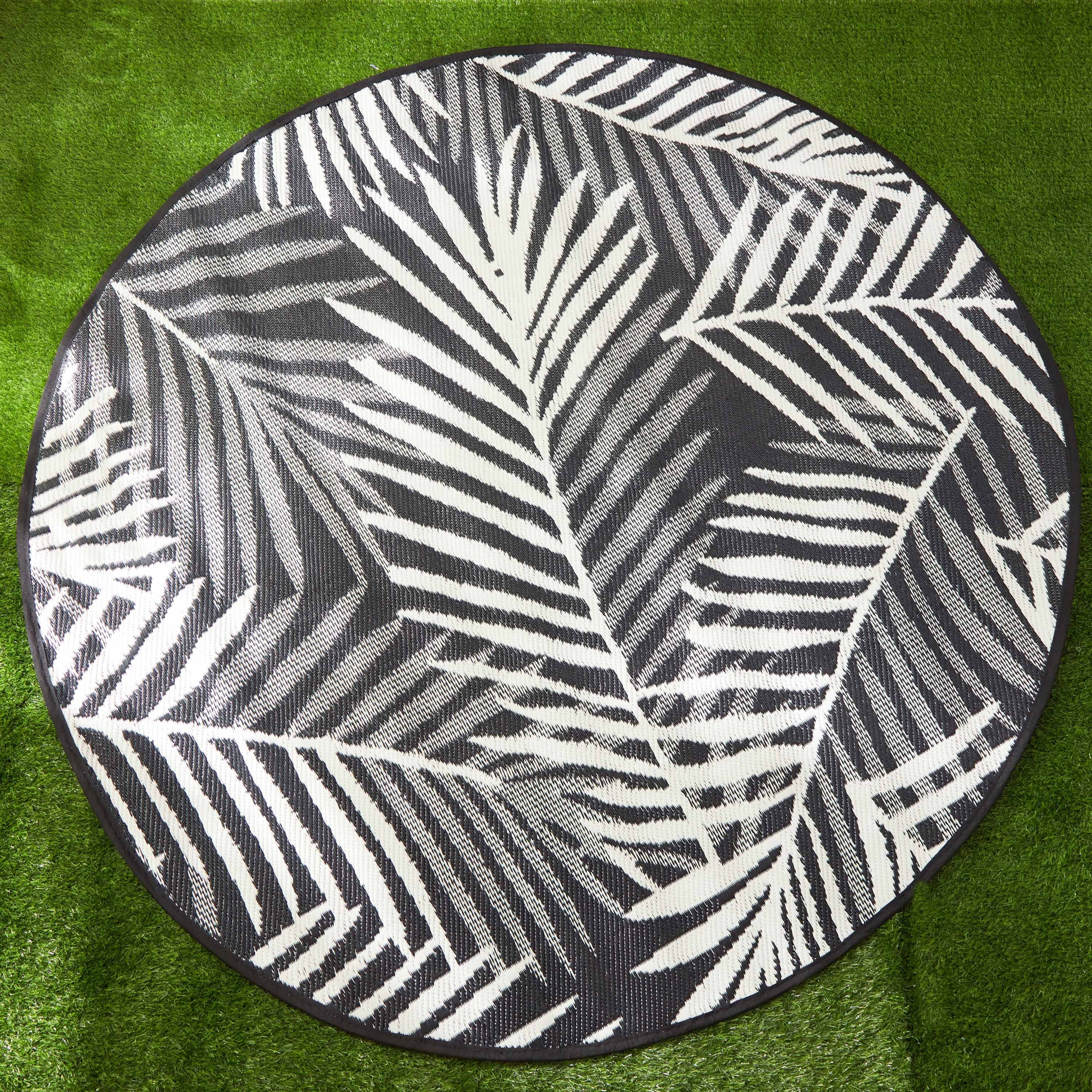 سجادة مستديرة للمساحات الداخلية والخارجية بطبعات من آرلو - 180x180 سم-hbxdecorandfurnishings-floorcoverings-rugs-image-1