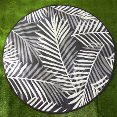 Arlo Ferns Print Round Outdoor Indoor Mat - 180x180 cms