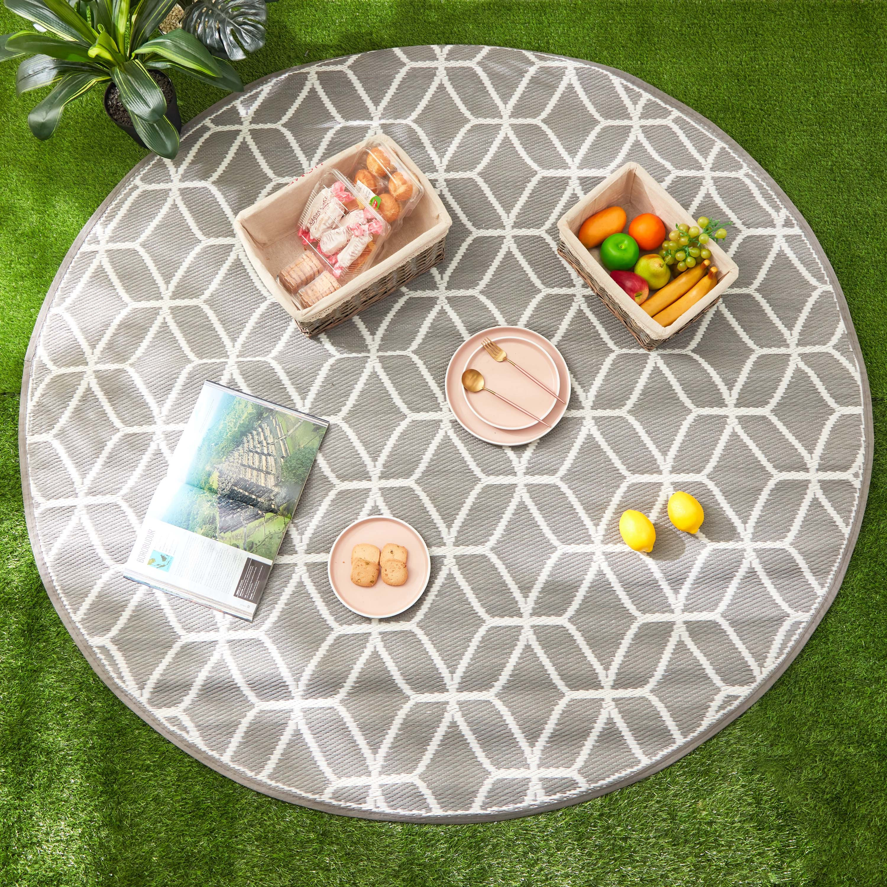Arlo Geo Round Outdoor Indoor Mat - 180x180 cm-hbxdecorandfurnishings-floorcoverings-rugs-image-4