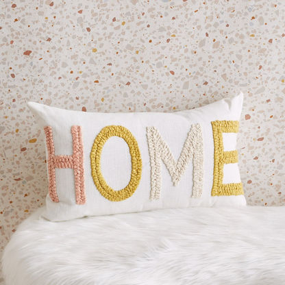 Habitation Home Embroidered Filled Pillow - 30x50 cm