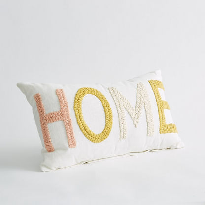 Habitation Home Embroidered Filled Pillow - 30x50 cm