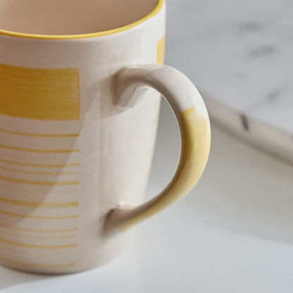 Atlanta Striped Stoneware Coffee Mug - 450 ml