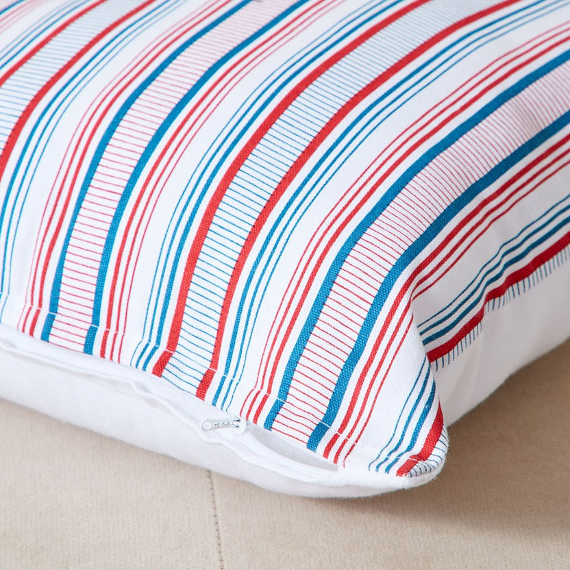 Nova Bold Stripes Printed Cushion Cover - 40x40 cm-Cushion Covers-image-2