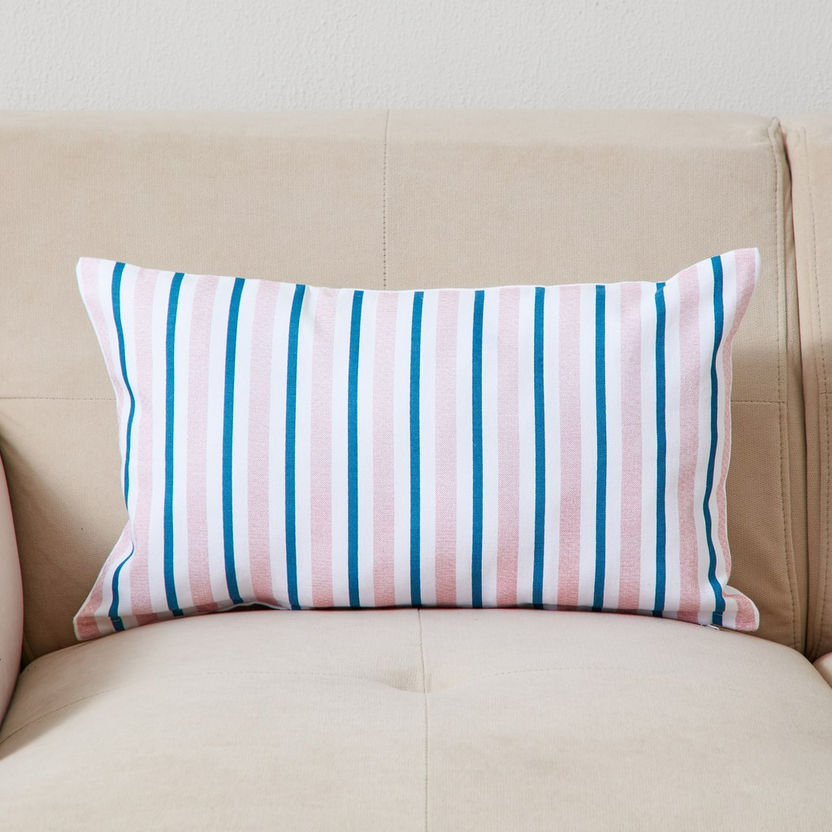 Nova Bold Stripes Printed Cushion Cover - 30x50 cm-Cushion Covers-image-0