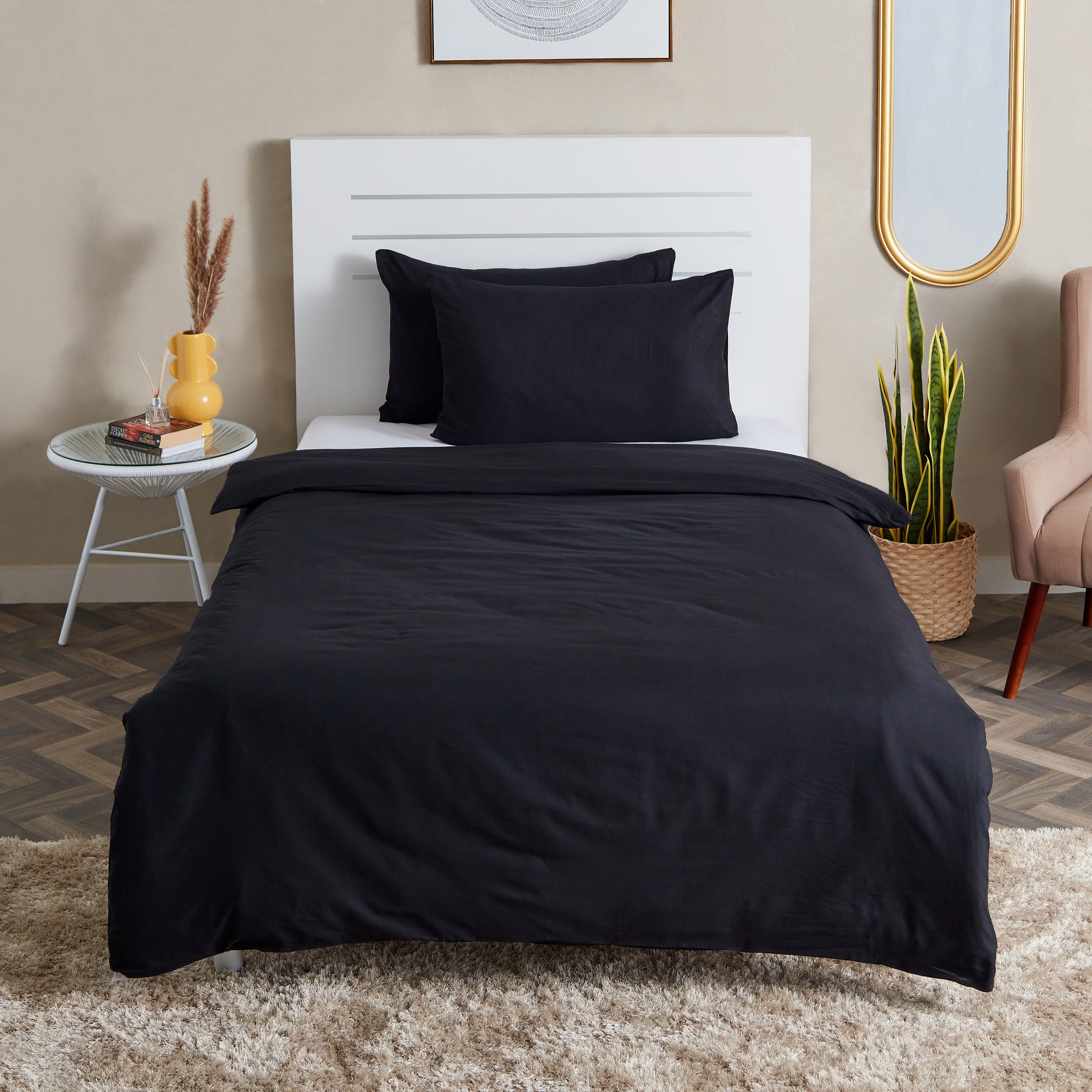 Wellington 2-Piece Solid Cotton Single Duvet Cover Set - 135x200 cm-PROMO_HB_AE_B1G1_250925-image-2