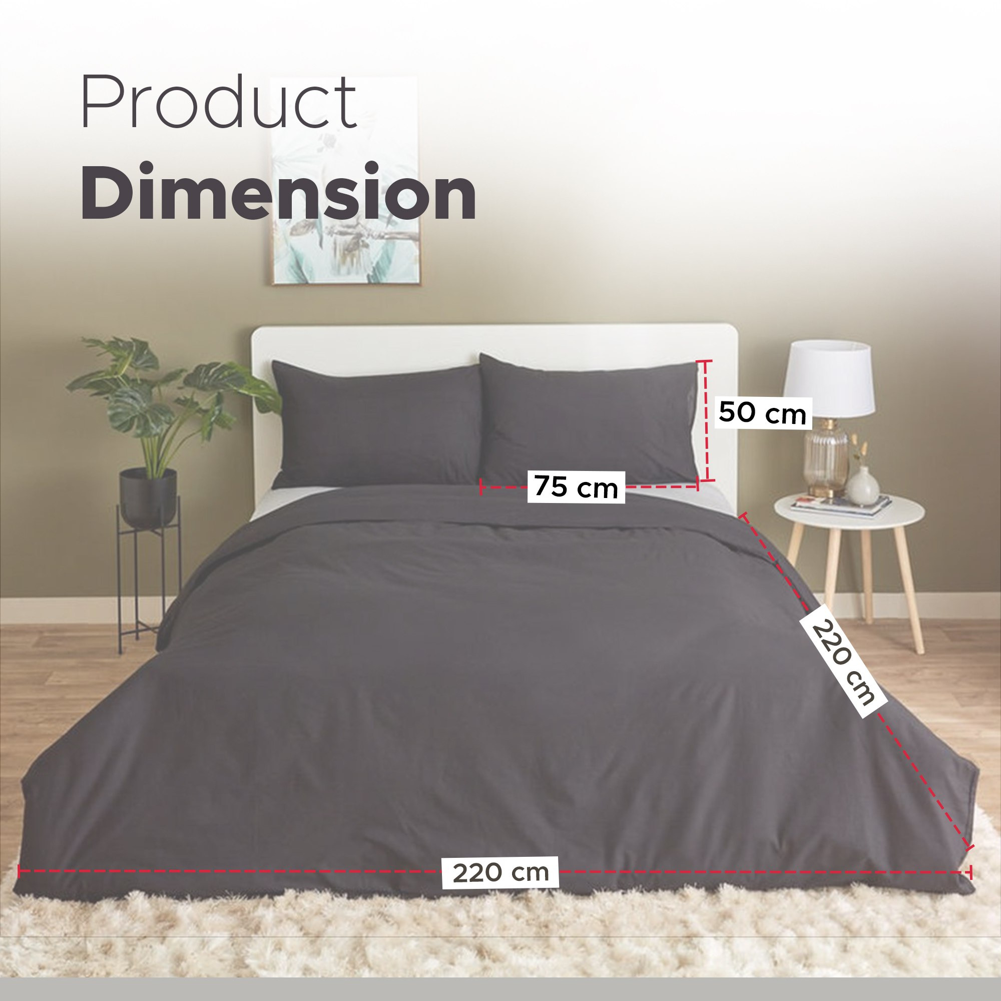 طقم غطاء لحاف كينج/كوين قطن سادة 3 قطع من ويلينجتون - 220x220 سم-hbxhomeware-hbxdecorandfurnishings-image-13