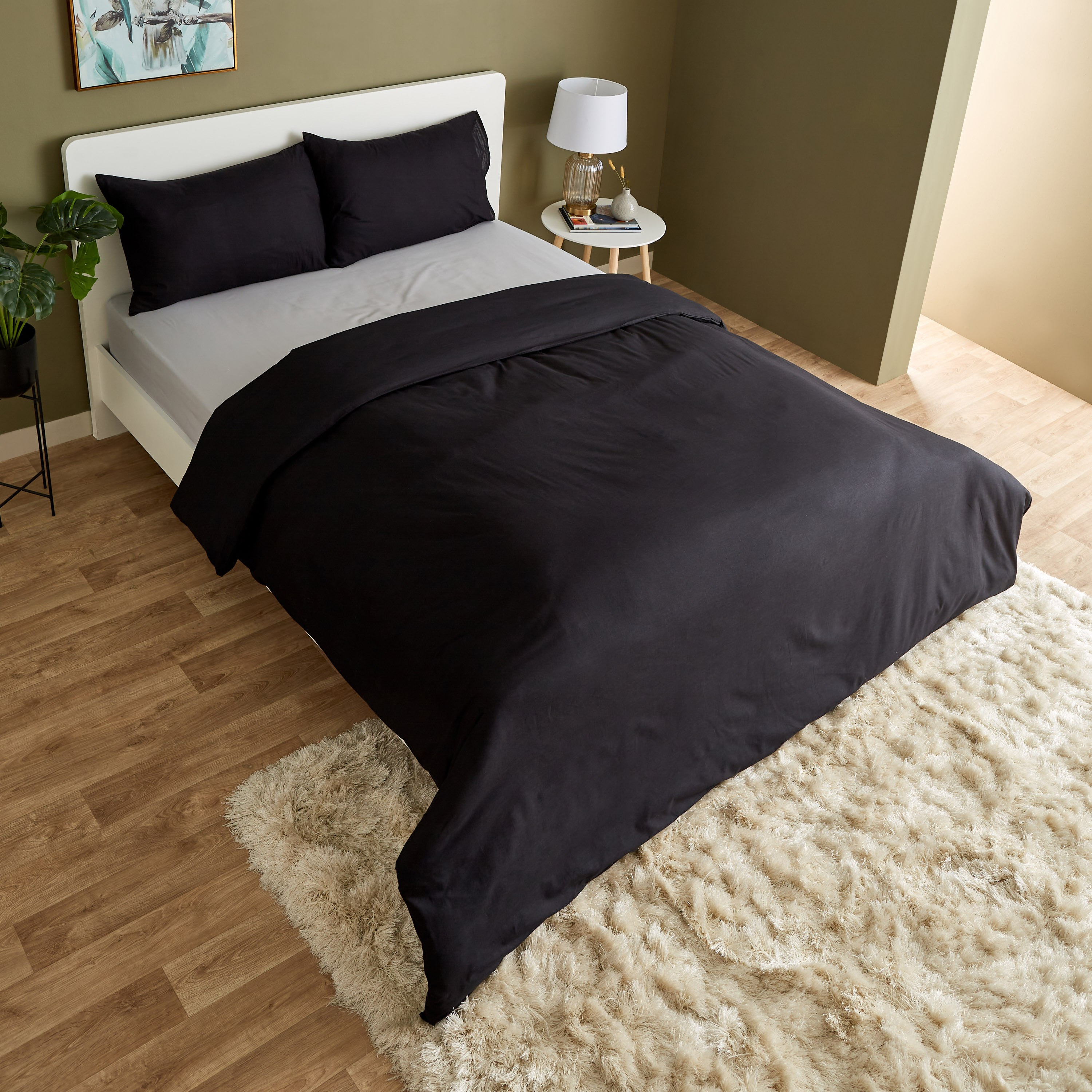 طقم غطاء لحاف كينج/كوين قطن سادة 3 قطع من ويلينجتون - 220x220 سم-hbxhomeware-hbxdecorandfurnishings-image-6