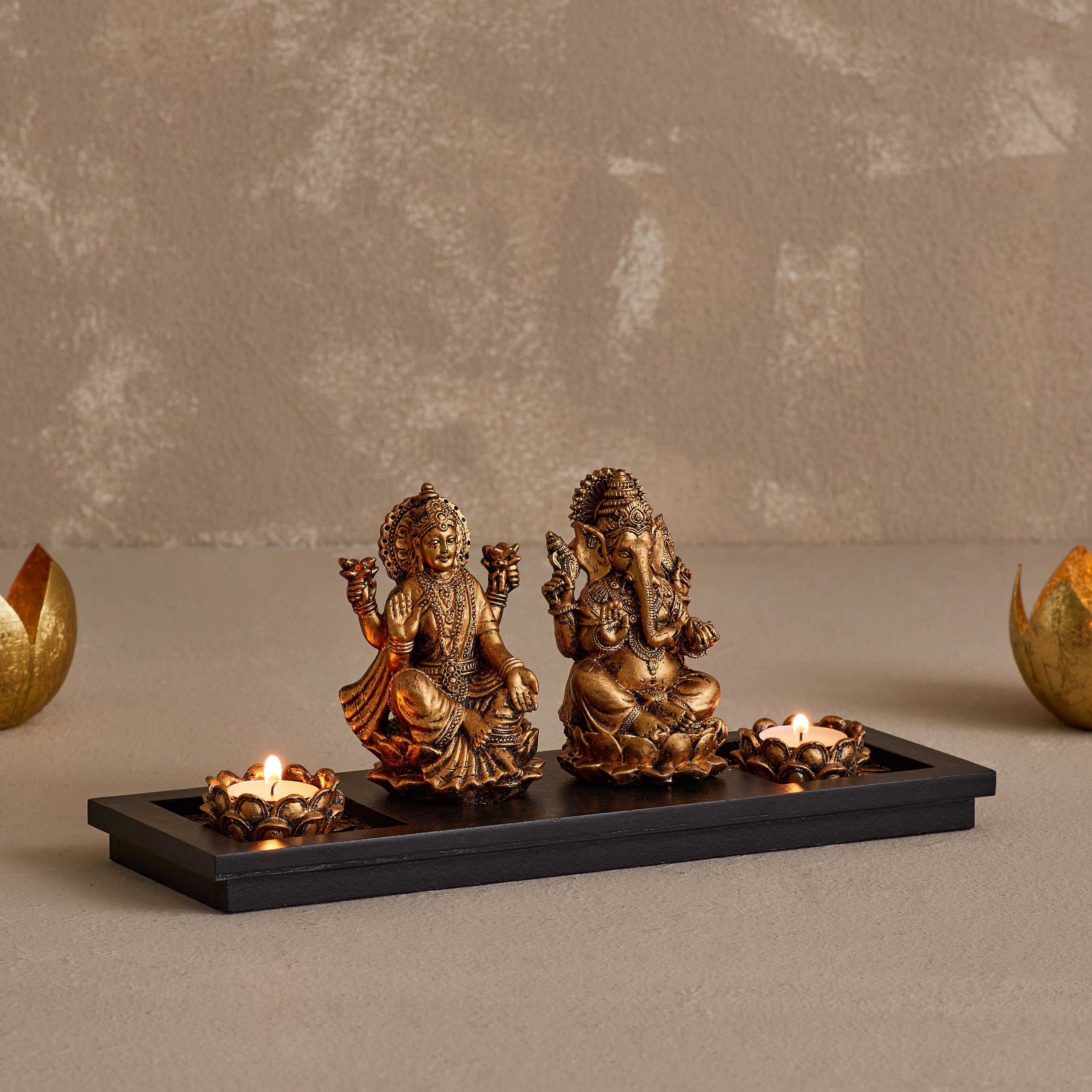 حامل شموع صغيرة وصينية وتمثال جانيشا من زوها-hbxhomeware-homedecor-figurinesandornaments-image-2