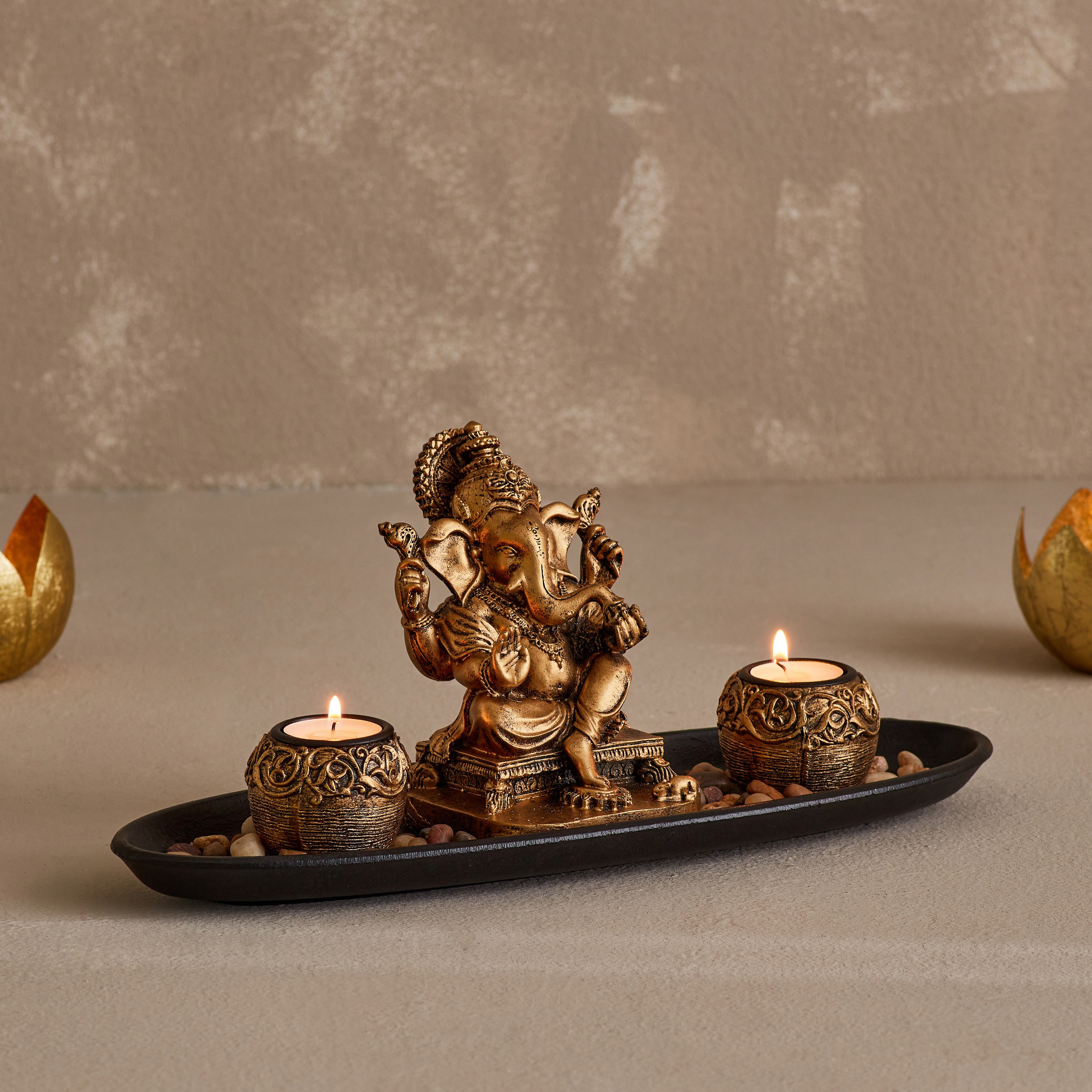 حامل شموع صغيرة وصينية ديكور من زوها-hbxhomeware-homedecor-figurinesandornaments-image-2